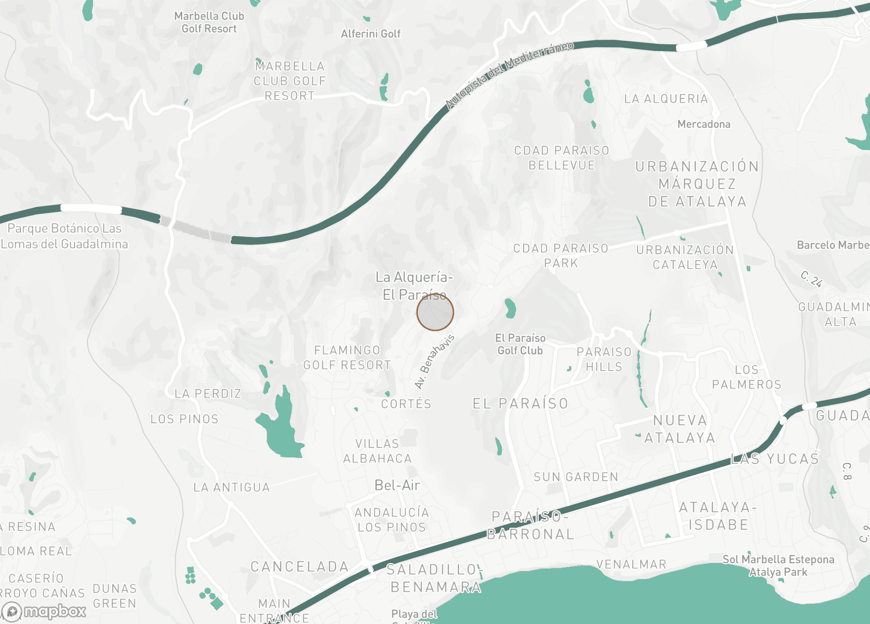Property Location Map, Paraiso Alto, Benahavis