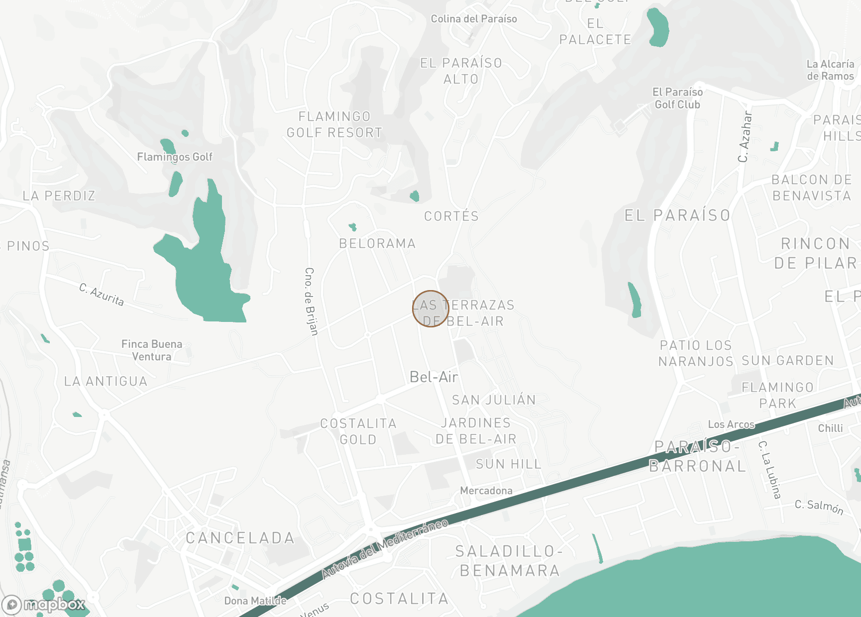 Property Location Map, Bel Air, Estepona East