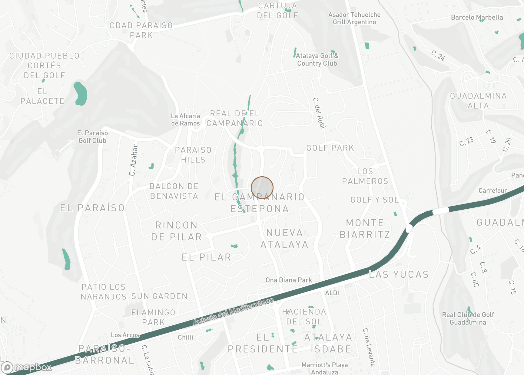 Property Location Map, El Campanario, Estepona Öst