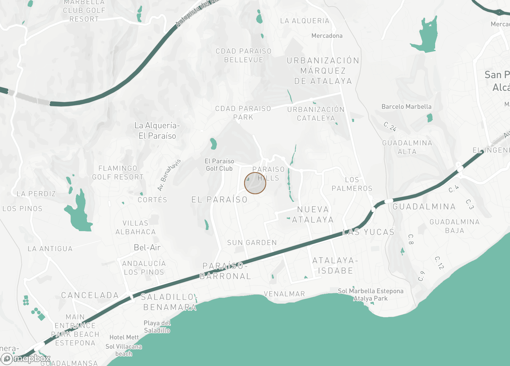 Property Location Map, Los Altos del Paraiso, Estepona