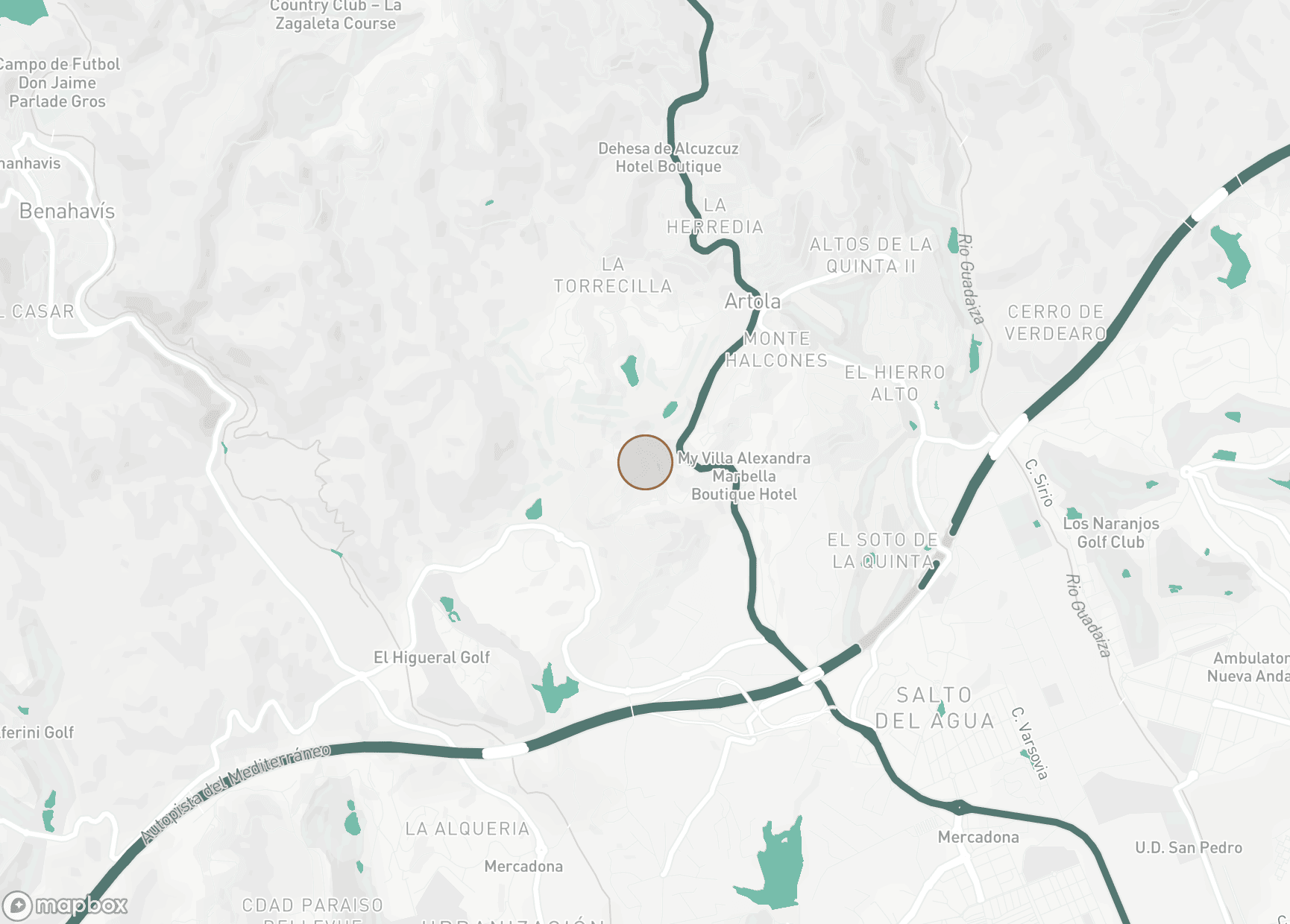 Property Location Map, Puerto del Almendro, Benahavis