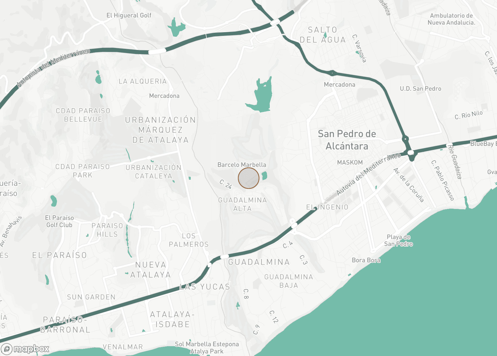 Property Location Map, Guadalmina Alta, San Pedro de Alcantara