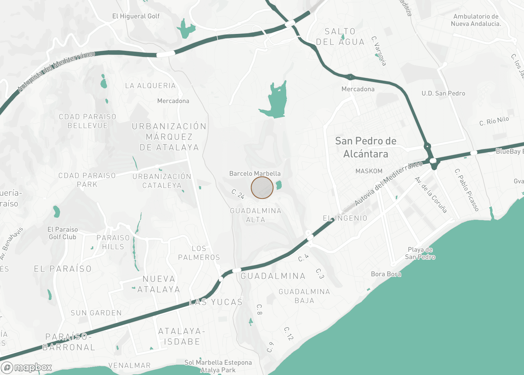 Property Location Map, Guadalmina Alta, San Pedro de Alcantara