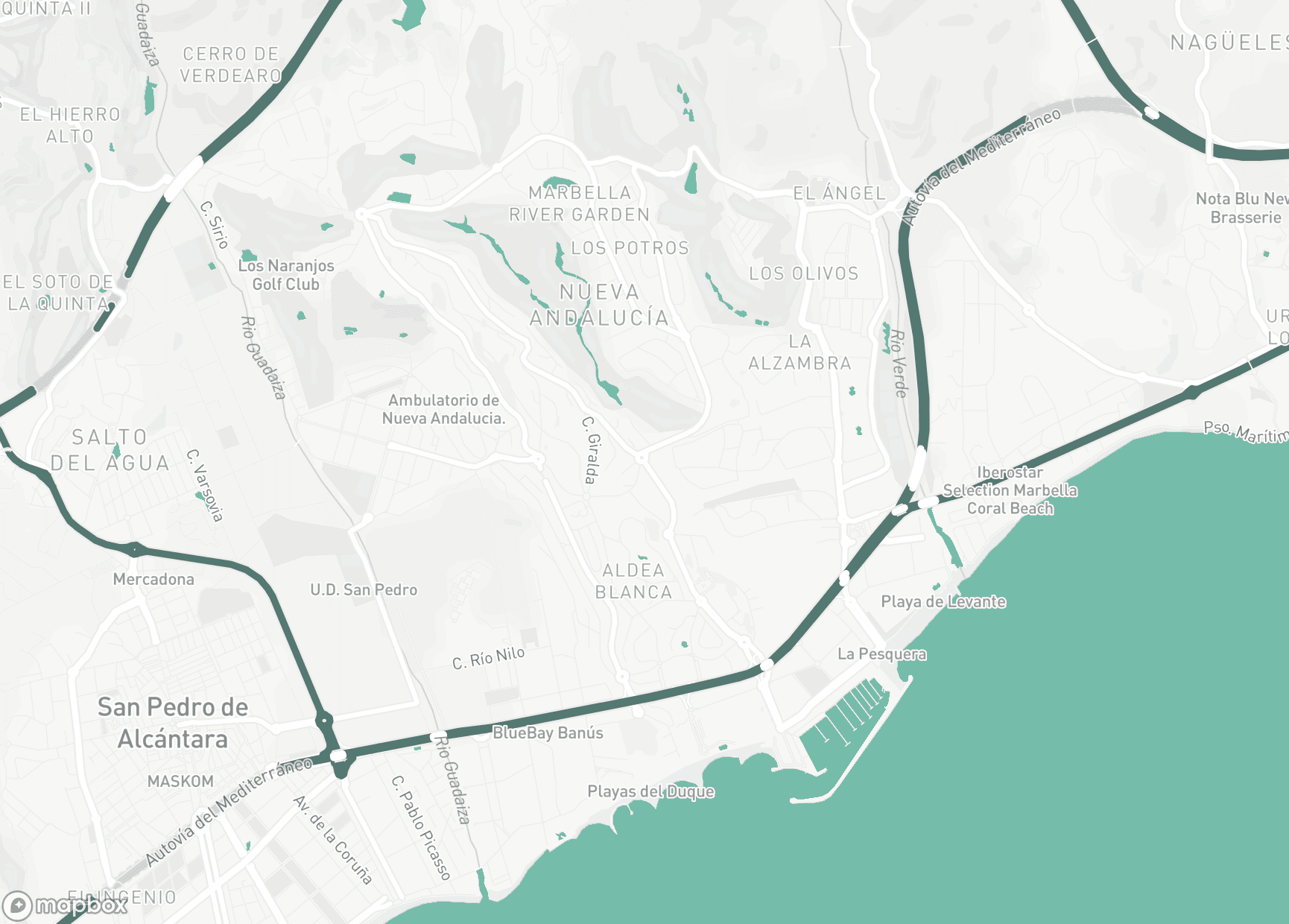 Property Location Map, Nueva Andalucia, Marbella (all areas)
