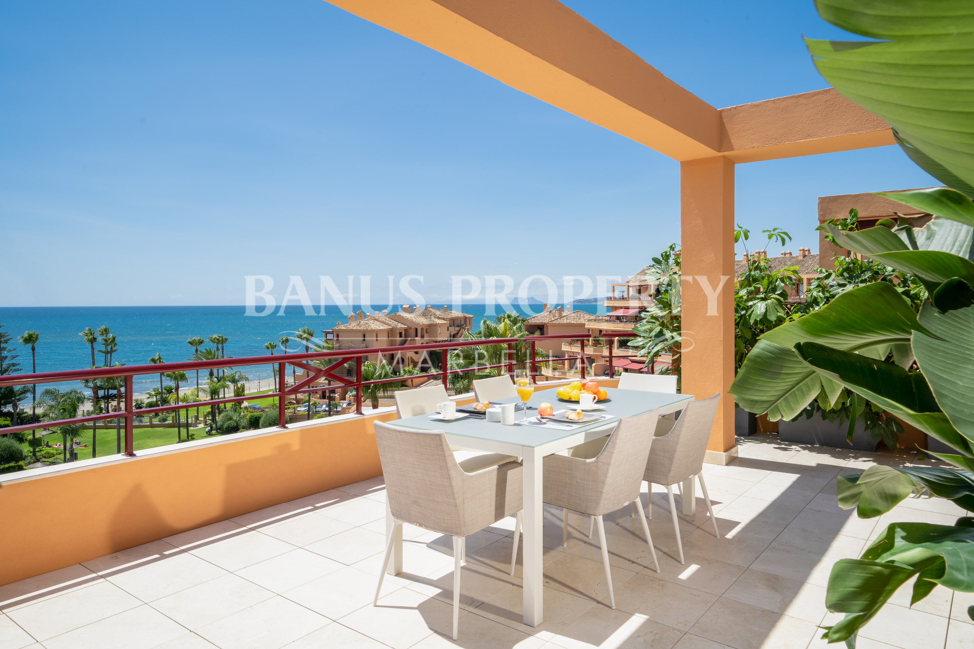 Enjoy the sea breeze from this stunning frontline beach 2 bed- penthouse in Riviera Andaluza- Estepona