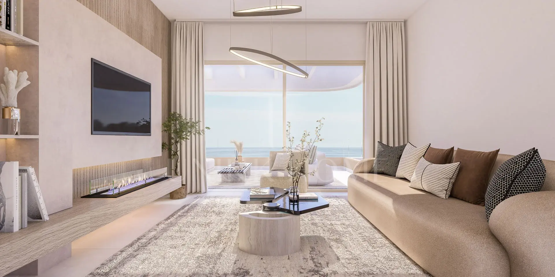 The sea as scenery, luxury as style