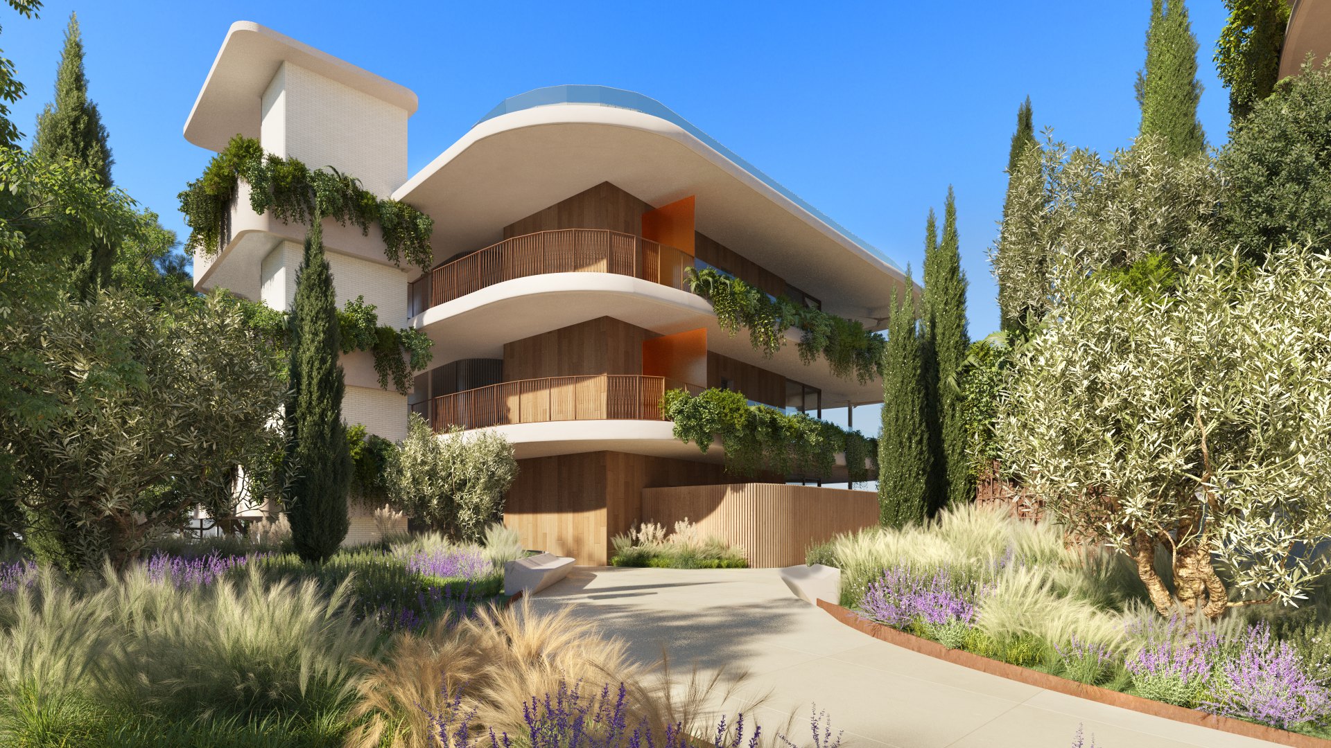 Ático con vistas al mar en complejo con seguridad en el Higuerón