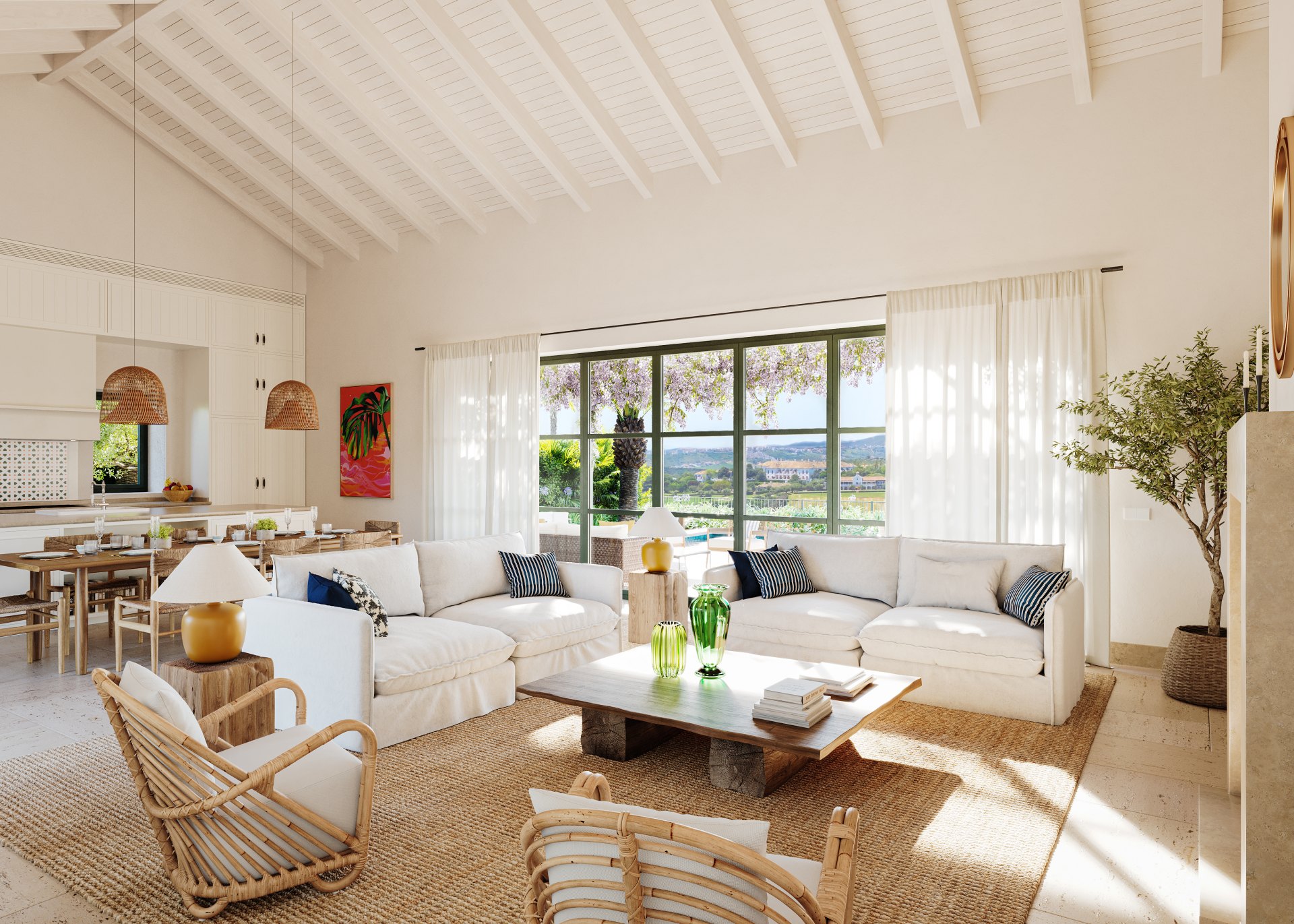 Authentic Andalusian spirit in this villa of magnificent panoramic villas in Finca Cortesin, Casares