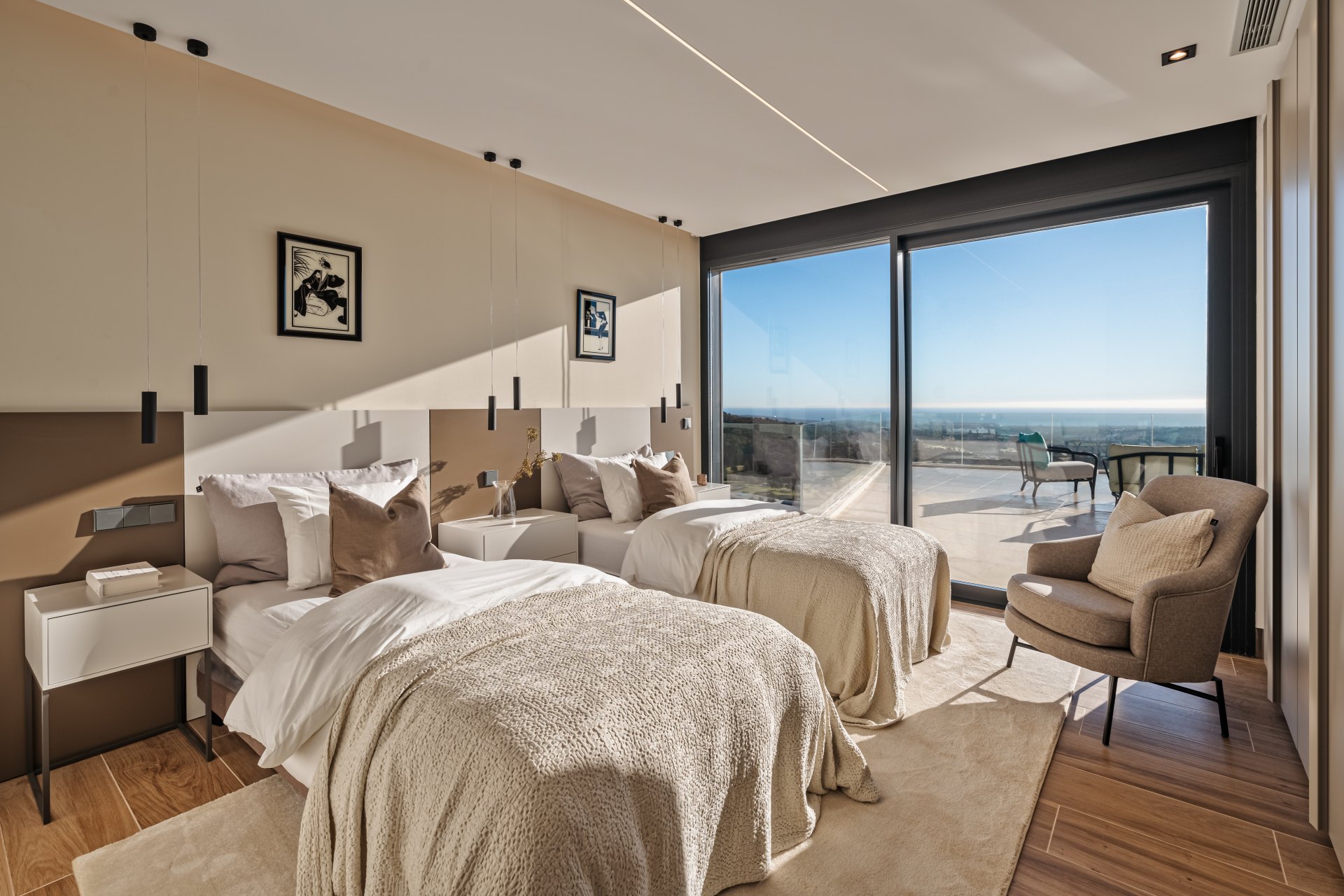 Breathtaking views and modern interior decoration in this villa in Sotogrande