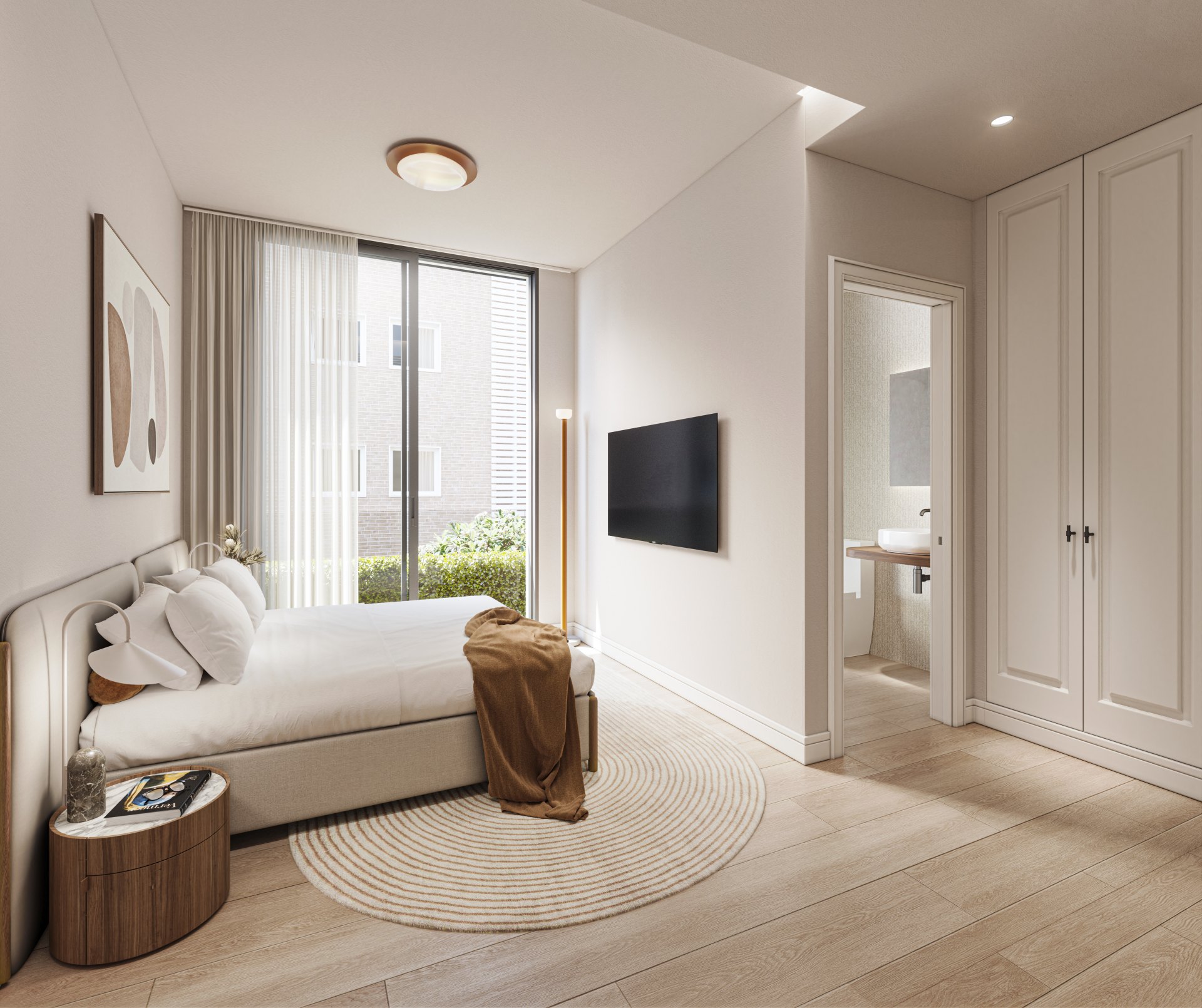 Bright semi-detached house with pool and garden