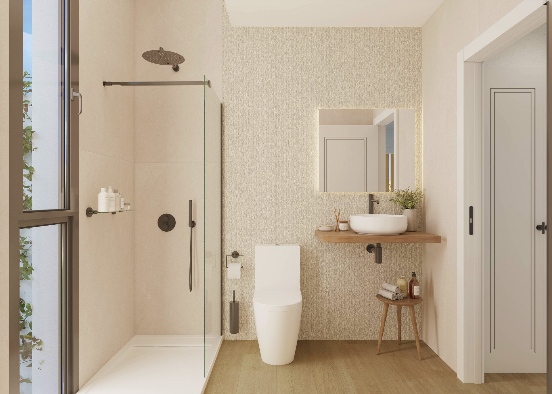 Bright semi-detached house with pool and garden