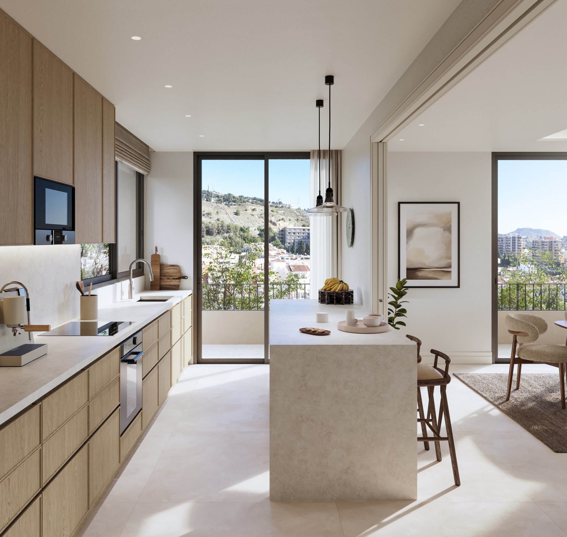 Lujosa vivienda familiar residencial con vistas panorámicas al mar en el Este de Málaga