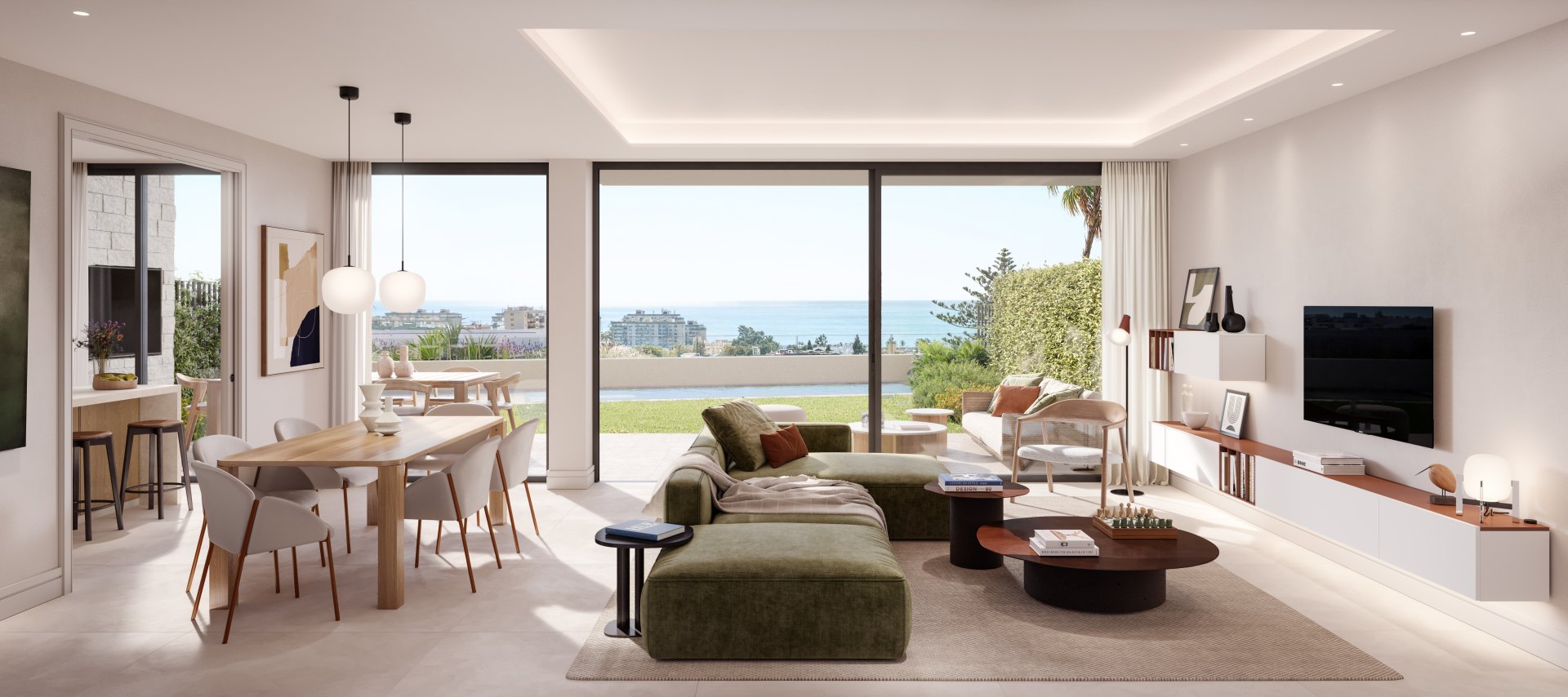 Lujosa vivienda familiar residencial con vistas panorámicas al mar en el Este de Málaga