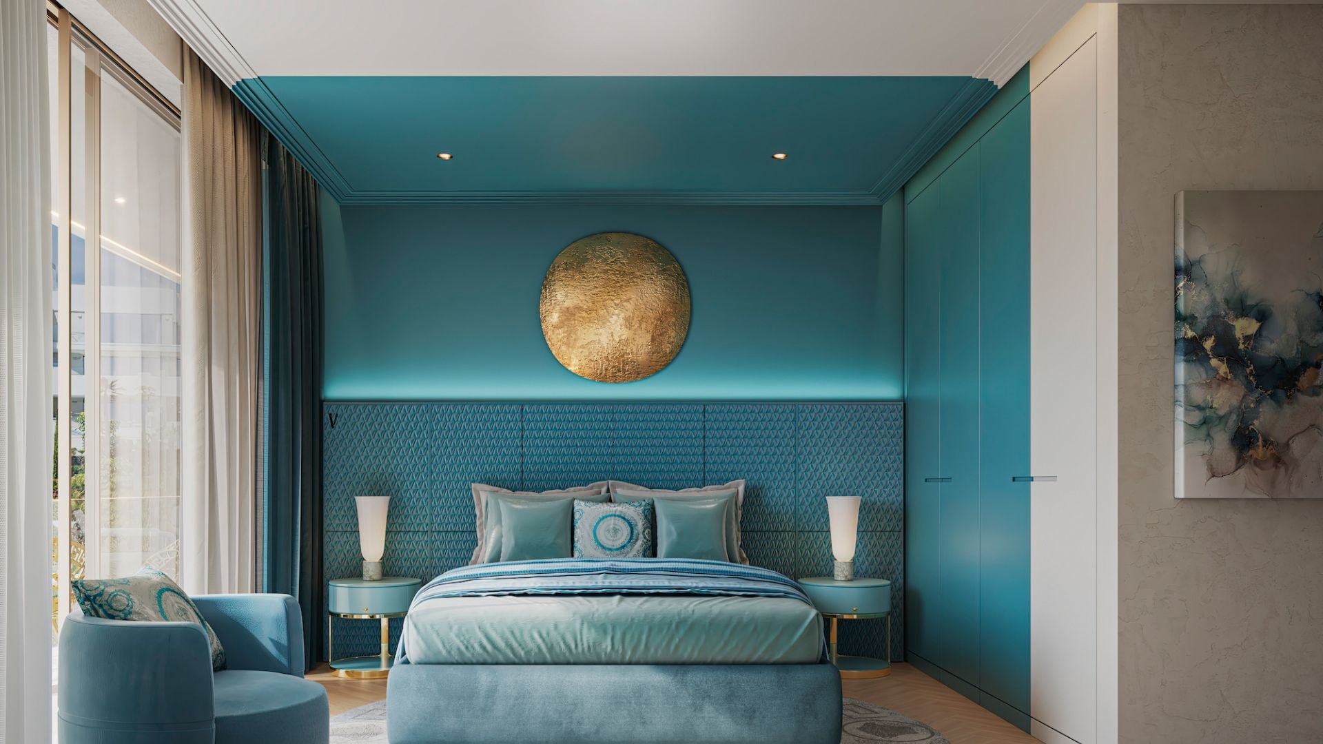 An iconic custom residence featuring Versace home design in Ocho de Oro, Marbella