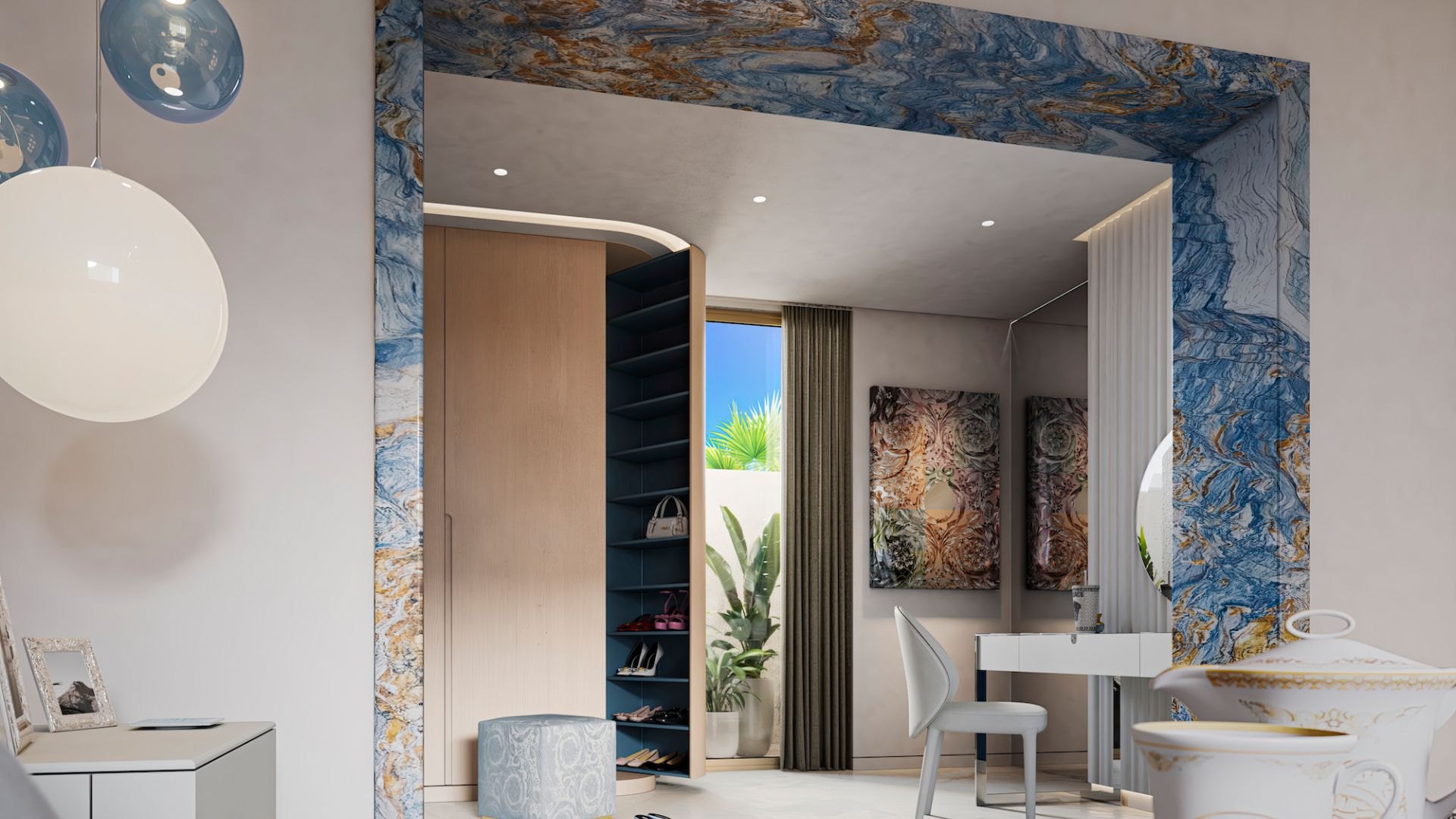 An iconic custom residence featuring Versace home design in Ocho de Oro, Marbella