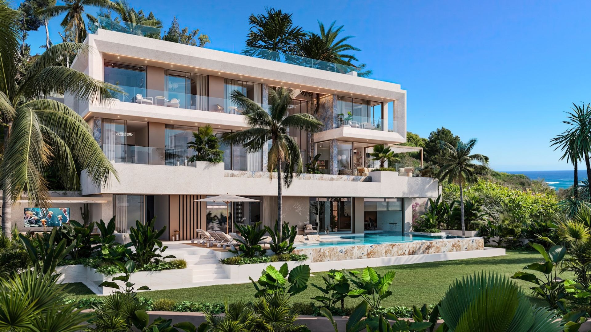 An iconic custom residence featuring Versace home design in Ocho de Oro, Marbella