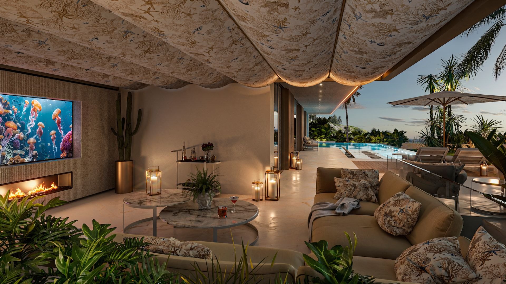 An iconic custom residence featuring Versace home design in Ocho de Oro, Marbella