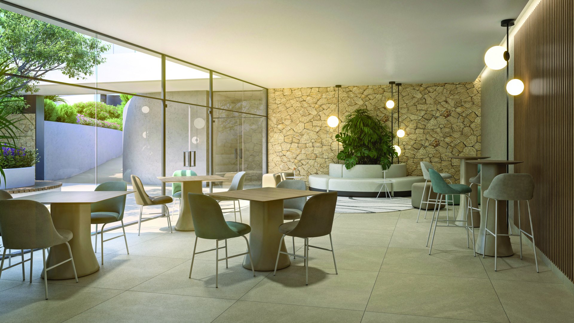 Spacious apartment with a large private garden in the prestigious new Golden Mile, Estepona