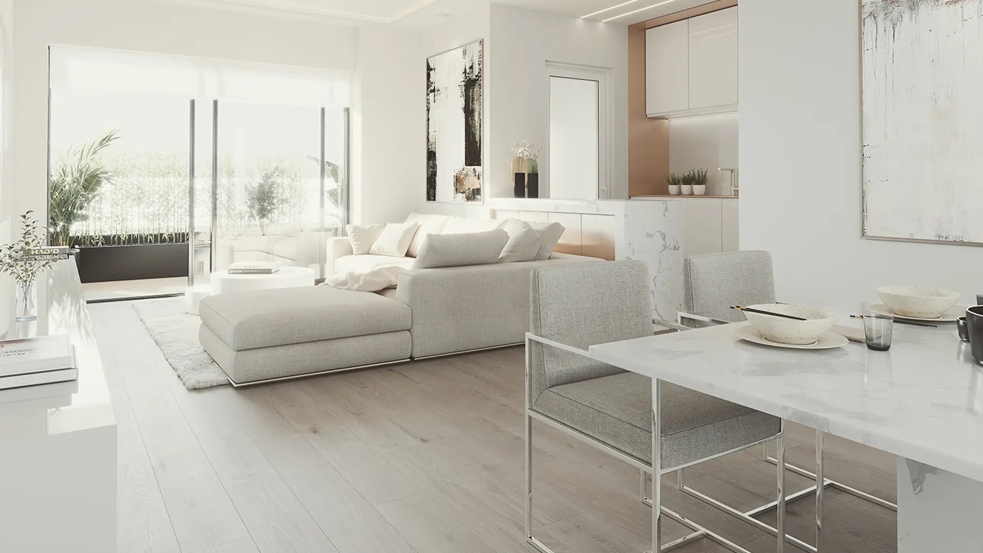 Bright designer apartment next to the marina in central Fuengirola