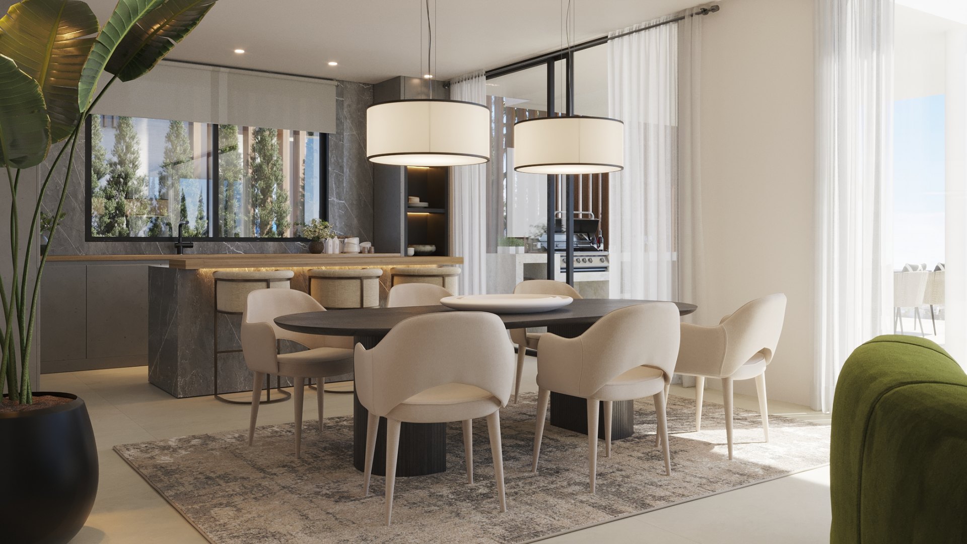 Impressive luxury villa under construction with an exclusive design and panoramic views in Estepona East