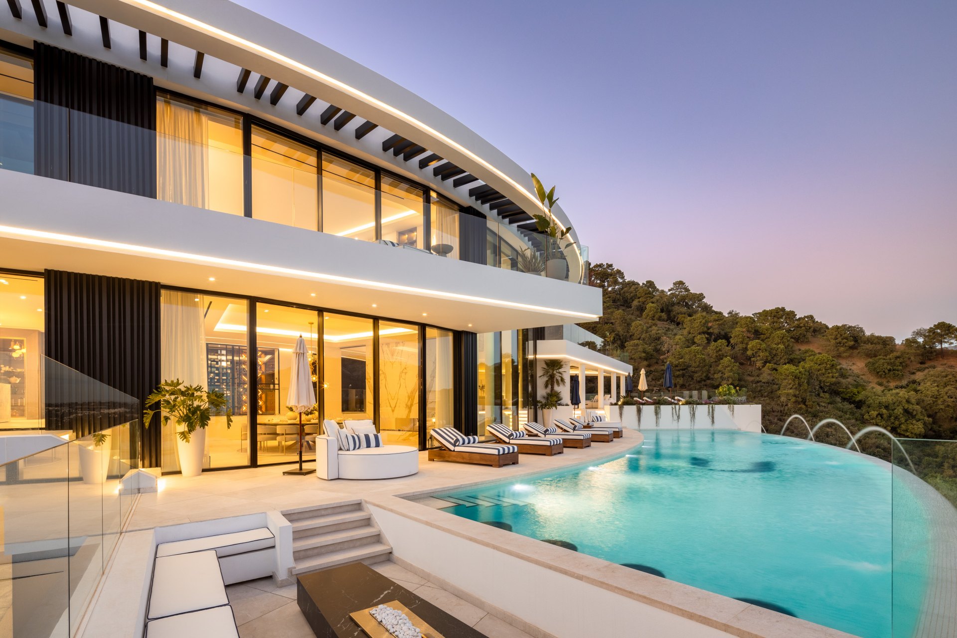 Lavish curved mansion in Europe's most exclusive residential estate, La Zagaleta