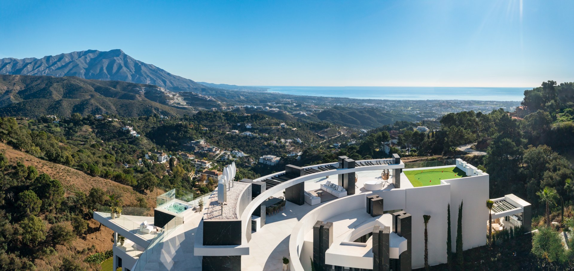 Lavish curved mansion in Europe's most exclusive residential estate, La Zagaleta