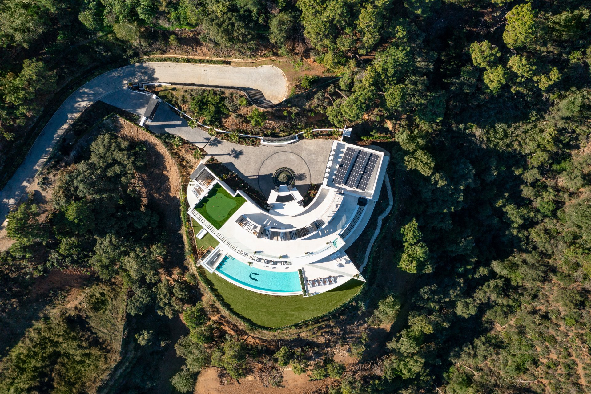 Lavish curved mansion in Europe's most exclusive residential estate, La Zagaleta
