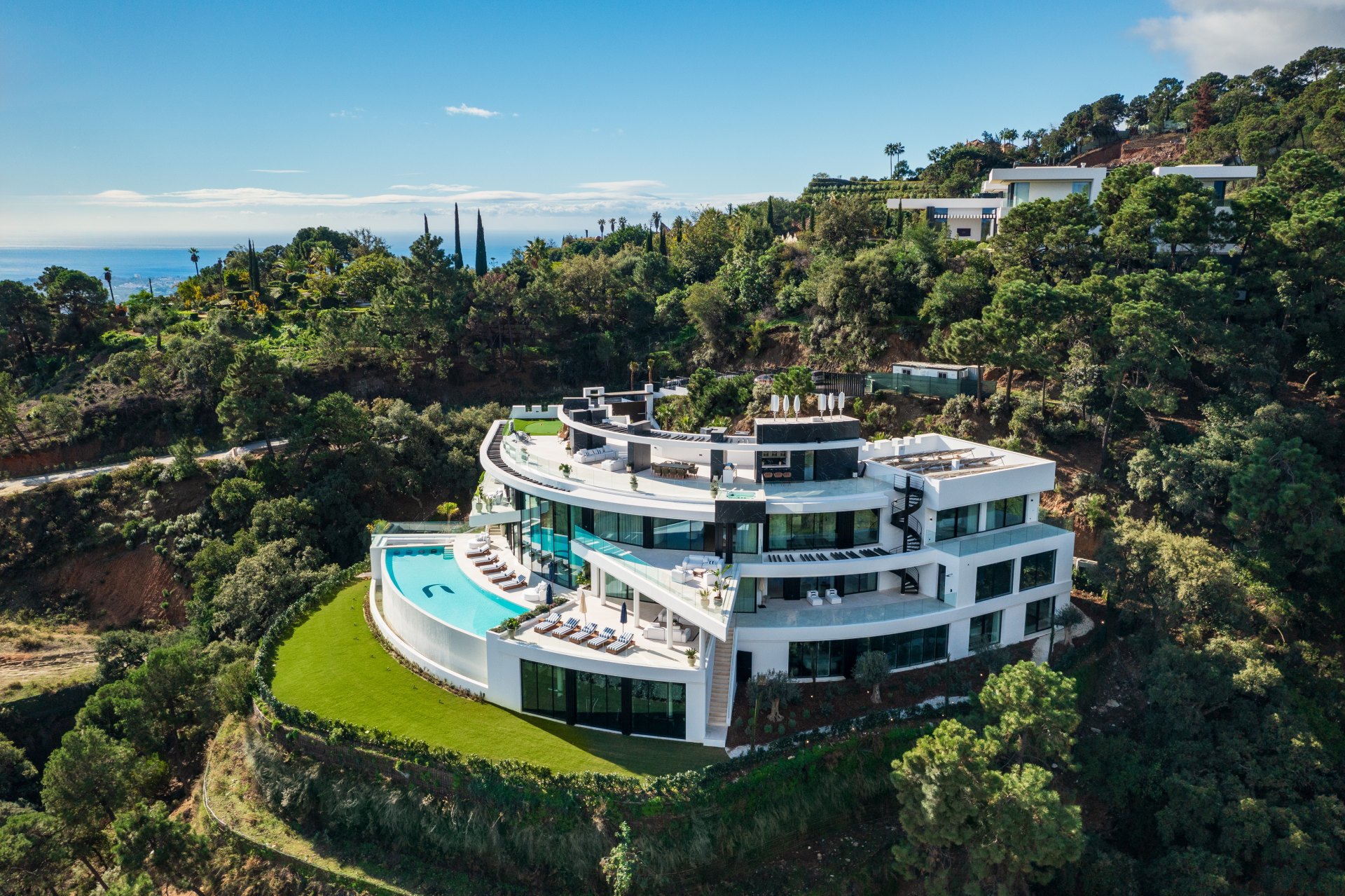 Lavish curved mansion in Europe's most exclusive residential estate, La Zagaleta