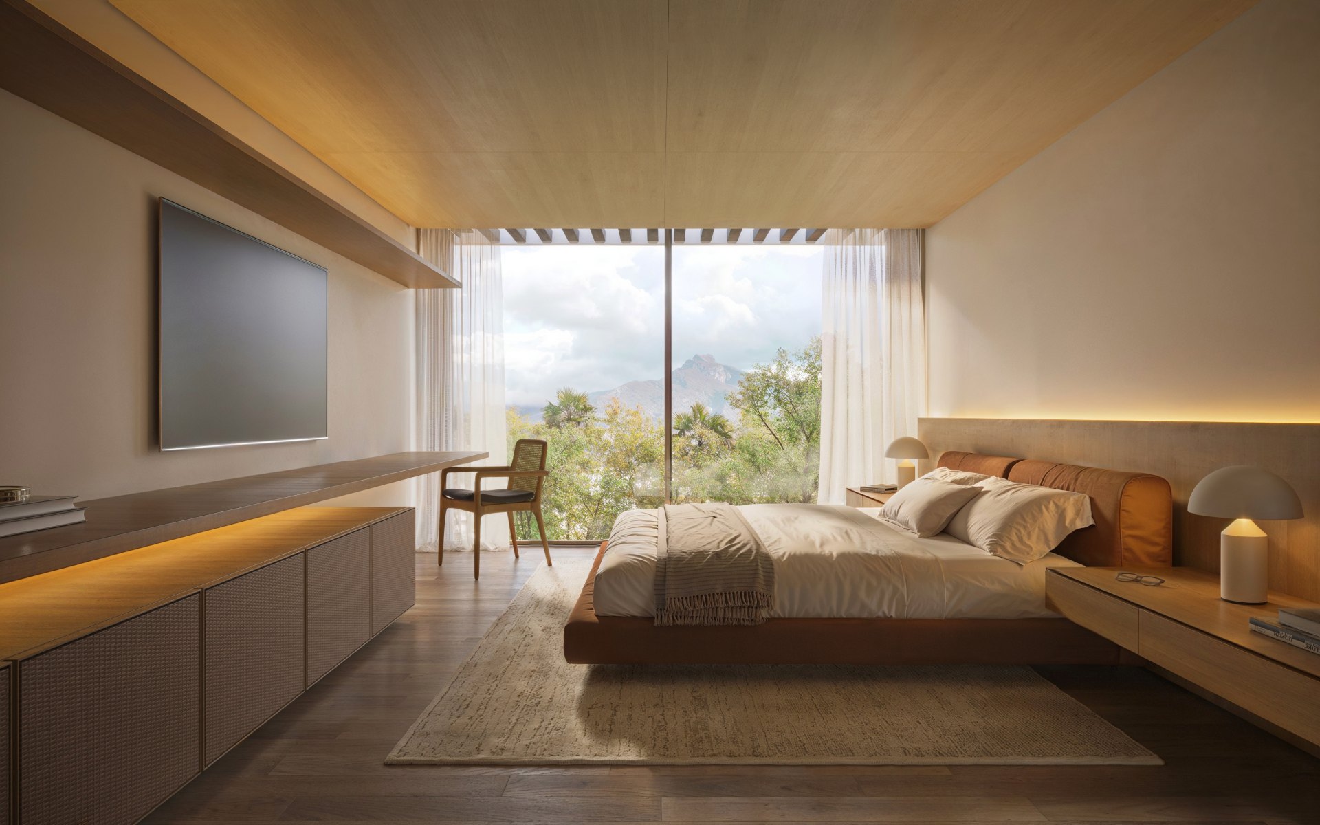 Modern villa in the heart of the golf course in a quiet community with incredible views in La Cerquilla