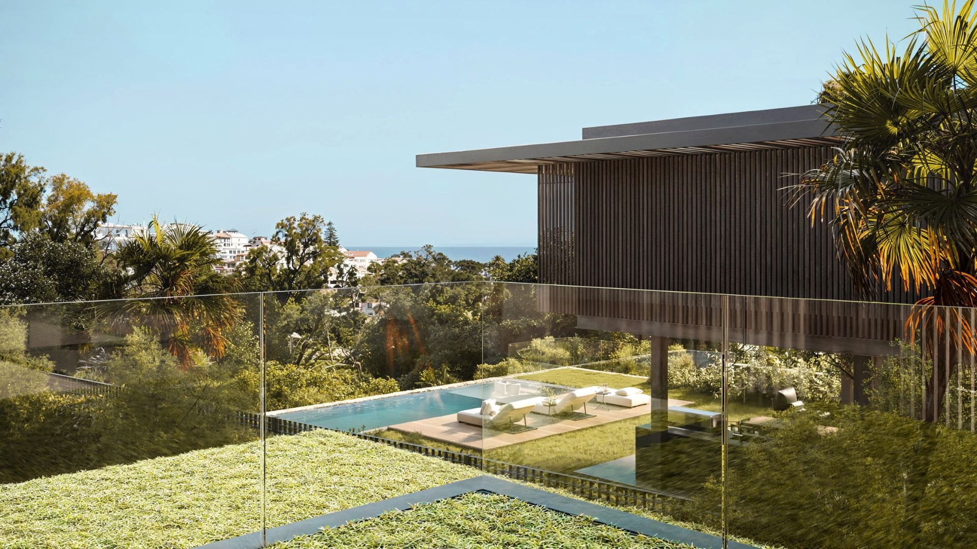 Modern villa in the heart of the golf course in a quiet community with incredible views in La Cerquilla