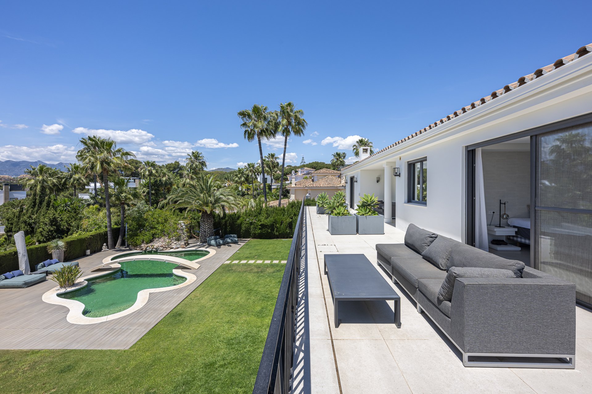 Spectacular family villa with panoramic sea views and exceptional amenities in Elviria, East Marbella