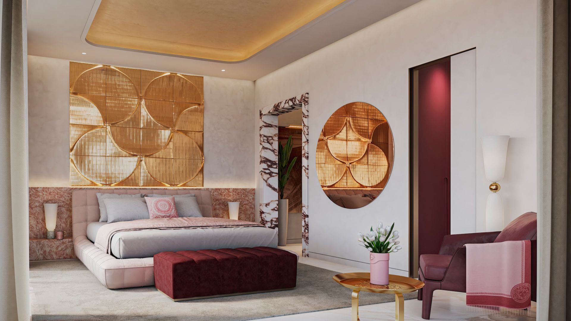 Custom-made villa with interior design by Versace Home – Ocho de Oro, new project in Nueva Andalucía, Marbella