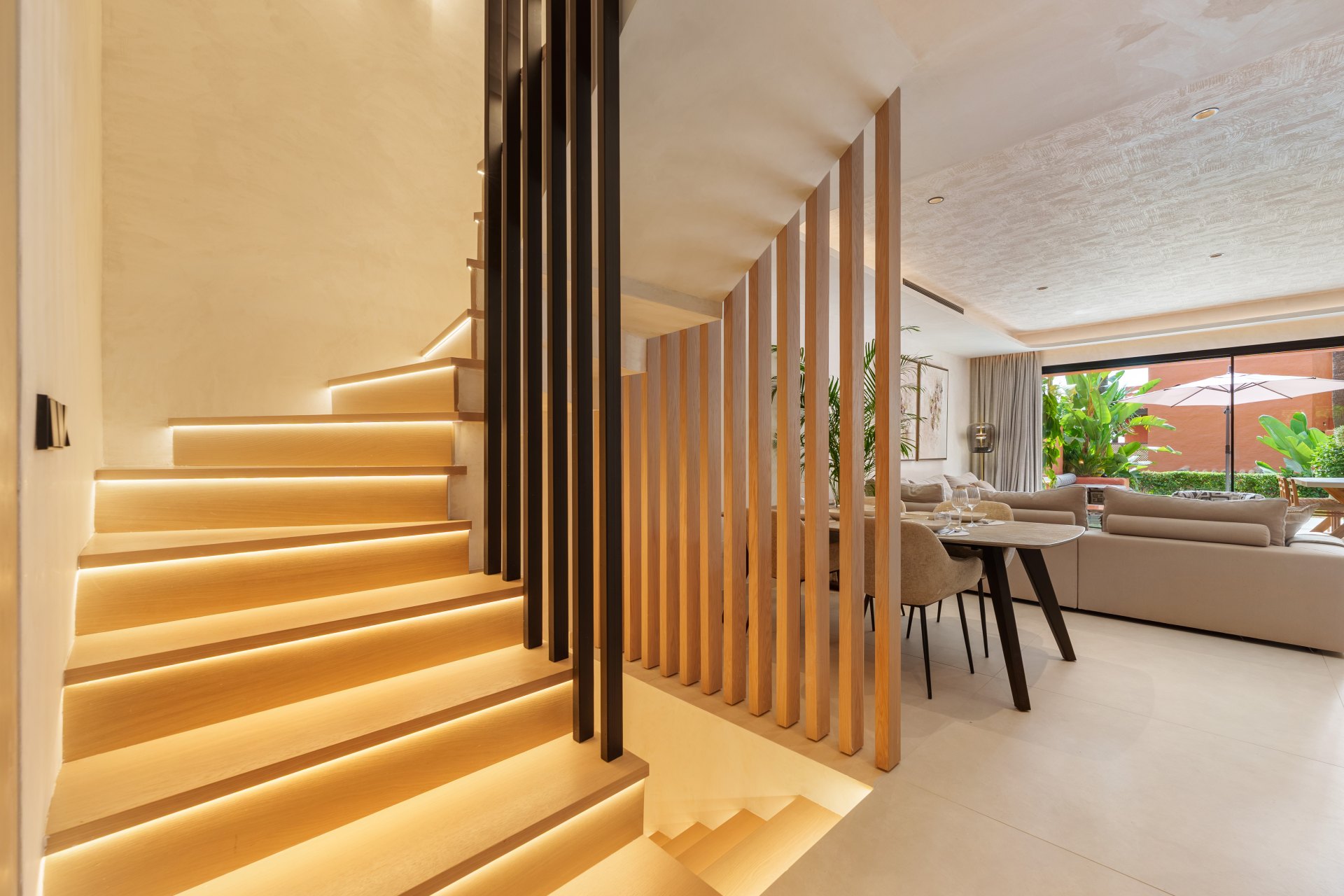 Impeccably renovated townhouse situated in the prestigious Golden Mile, Marbella