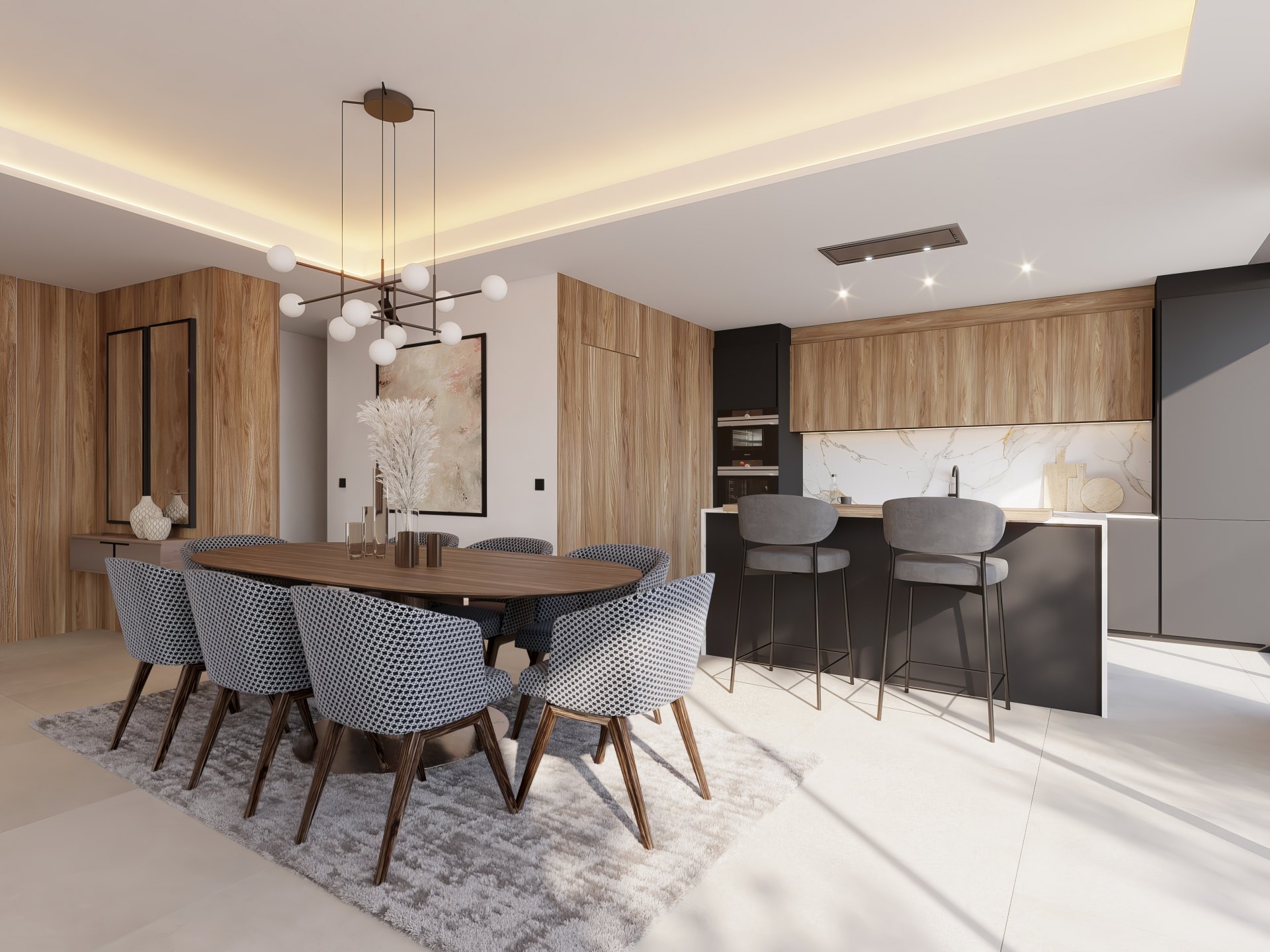 Lujo contemporáneo en planta baja con piscina y jardín privados y vistas al mar, Málaga Este