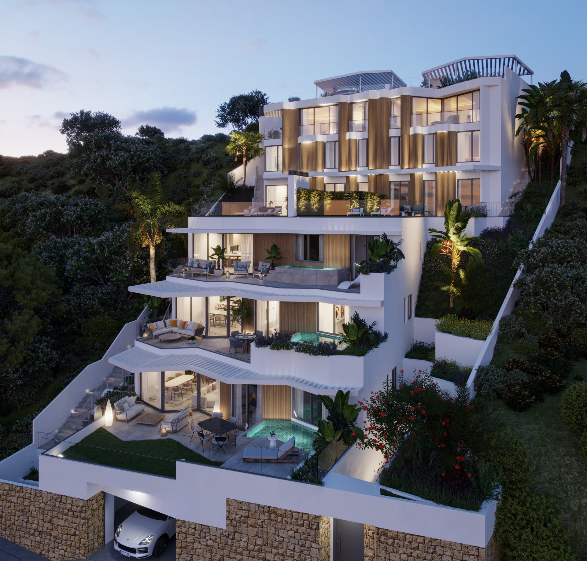 Lujo contemporáneo en planta baja con piscina y jardín privados y vistas al mar, Málaga Este