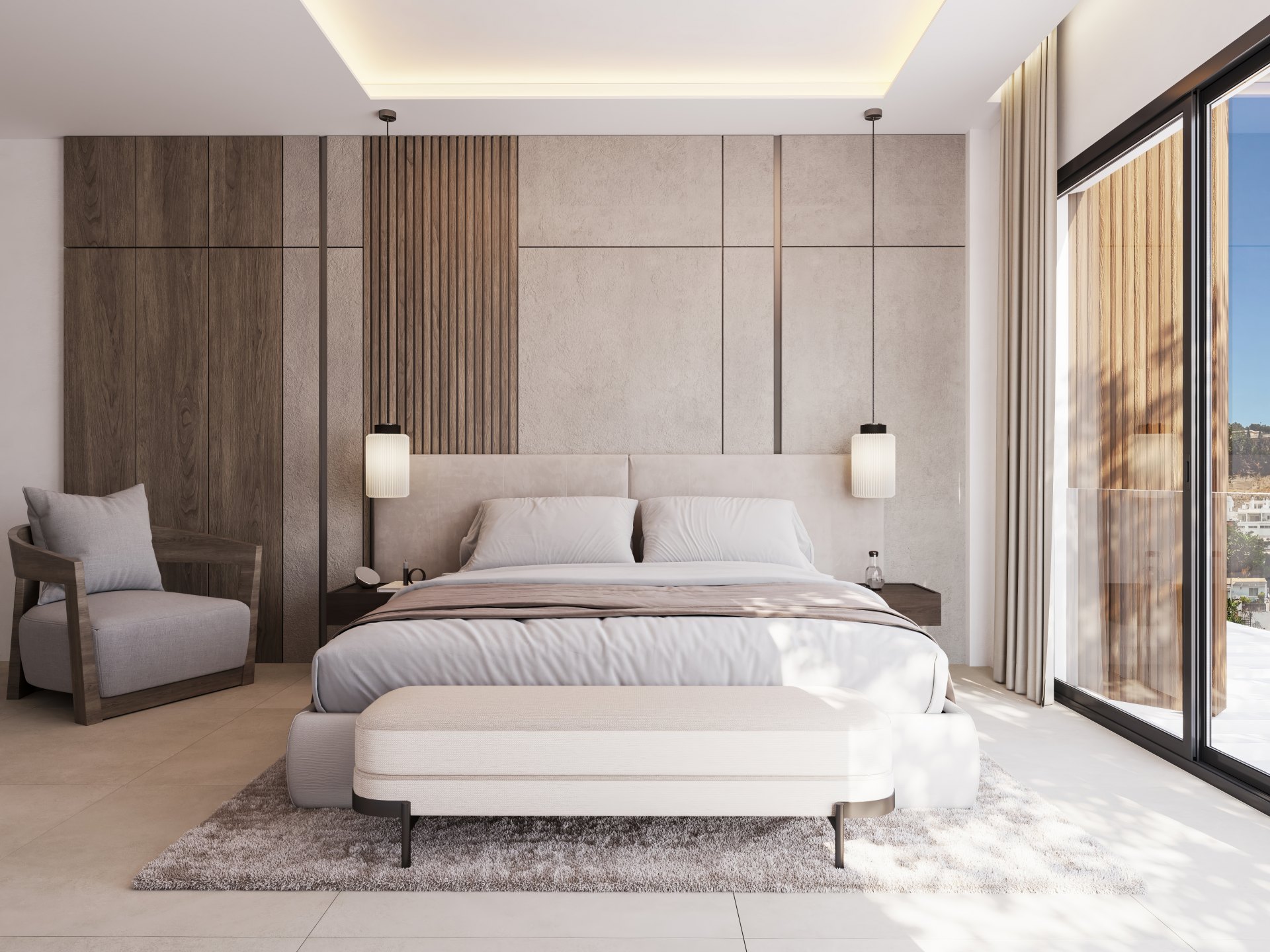 Lujo contemporáneo en planta baja con piscina y jardín privados y vistas al mar, Málaga Este