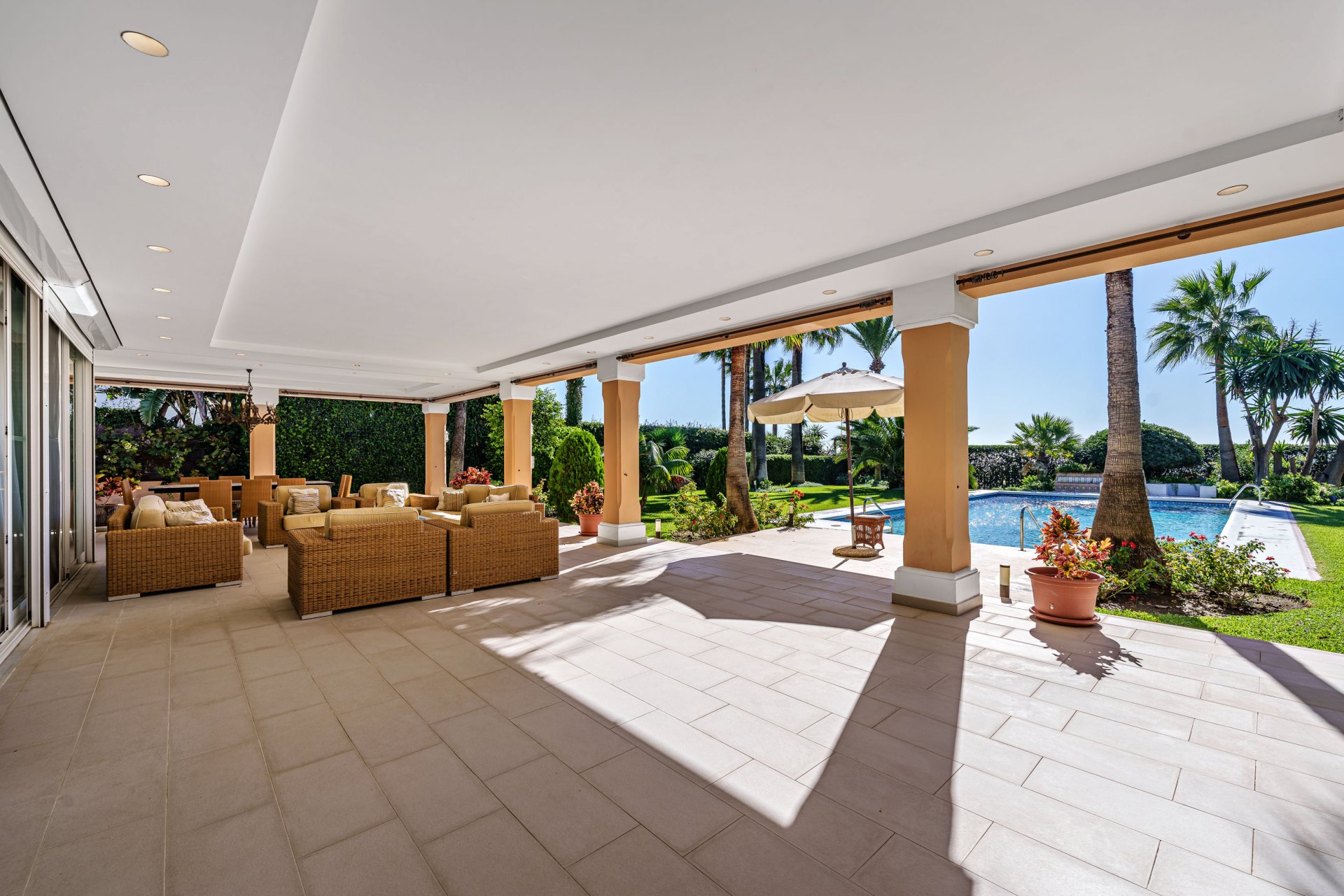 Exclusive opportunity for a large beachfront villa in Estepona, with direct access to the sea