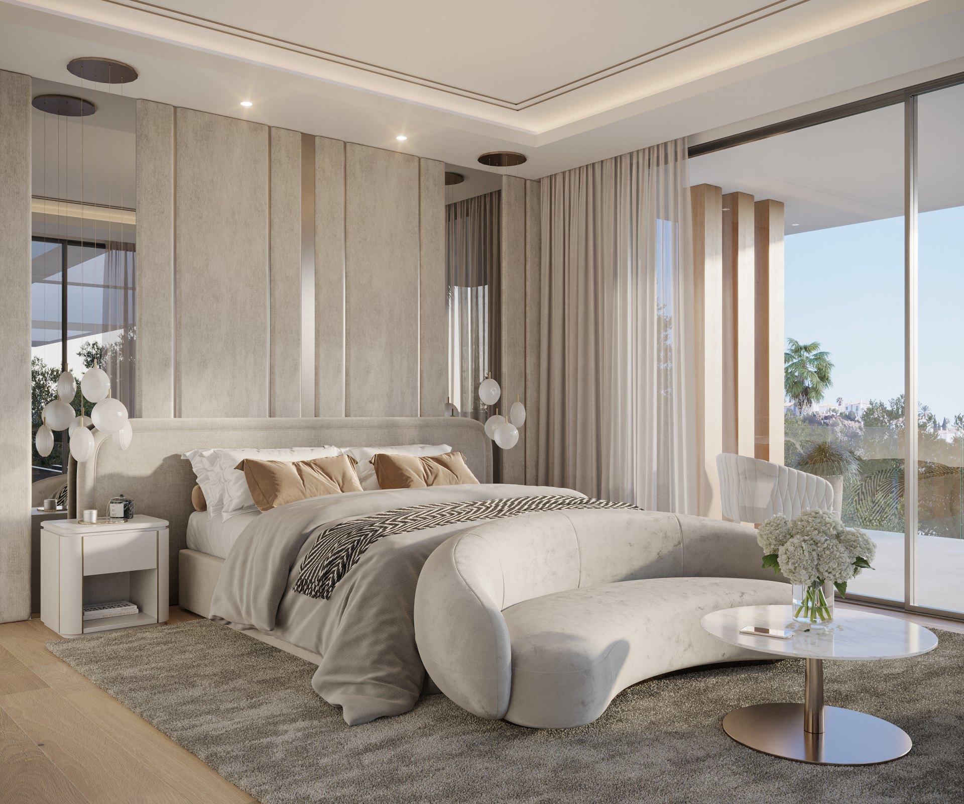 Moderna villa sobre plano en un complejo residencial exclusivo en Nueva Andalucia