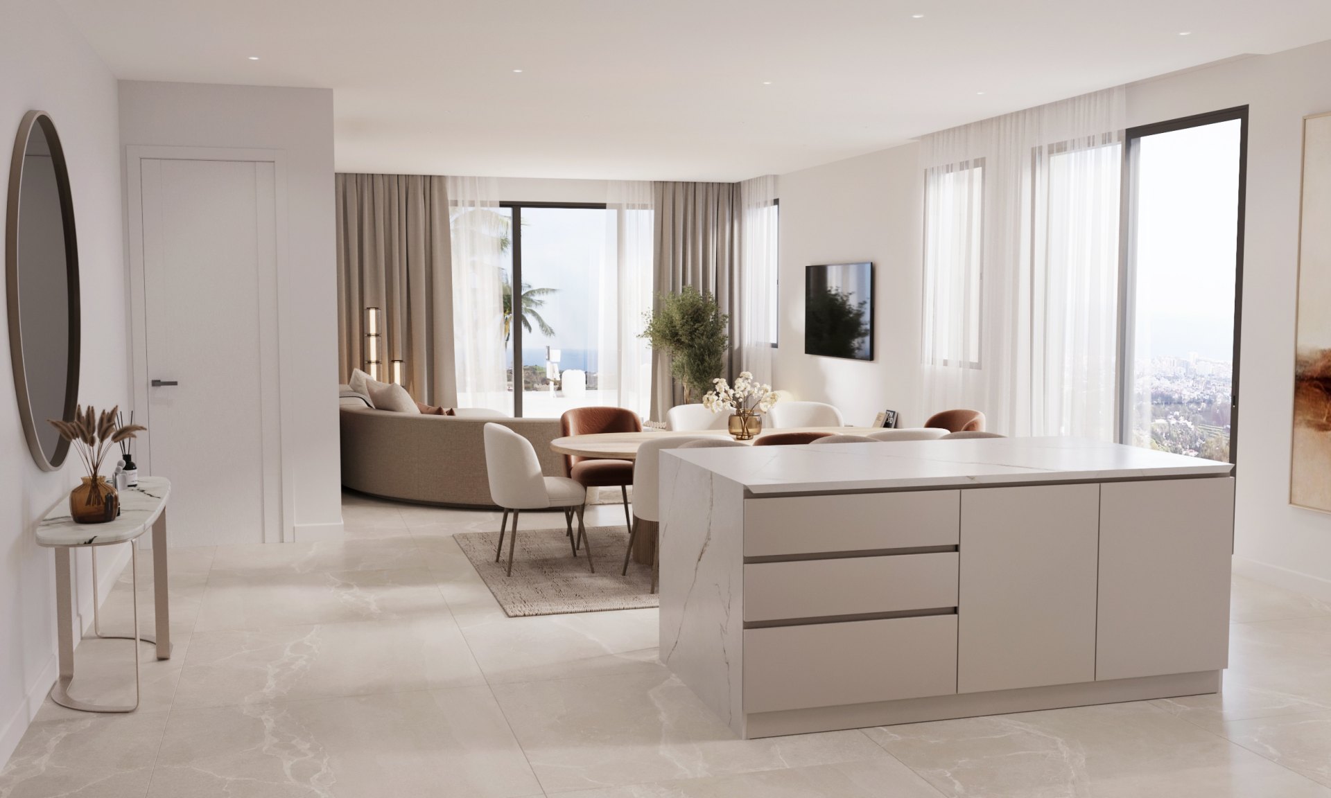 Distinguido y luminoso ático en primera planta en la codiciada Nueva Milla de Oro, Estepona