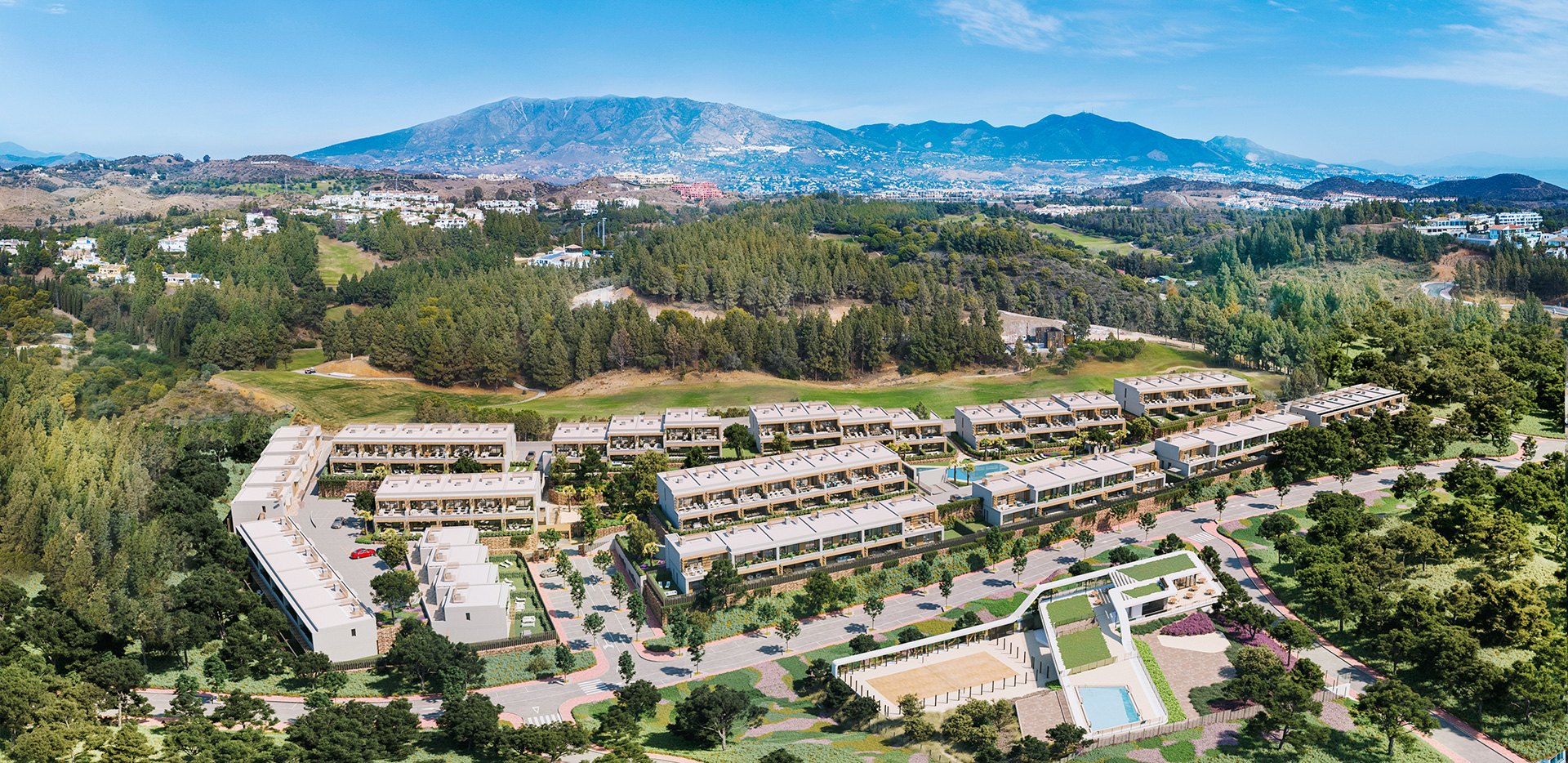 Charming and bright townhouse with spectacular views of a golf course