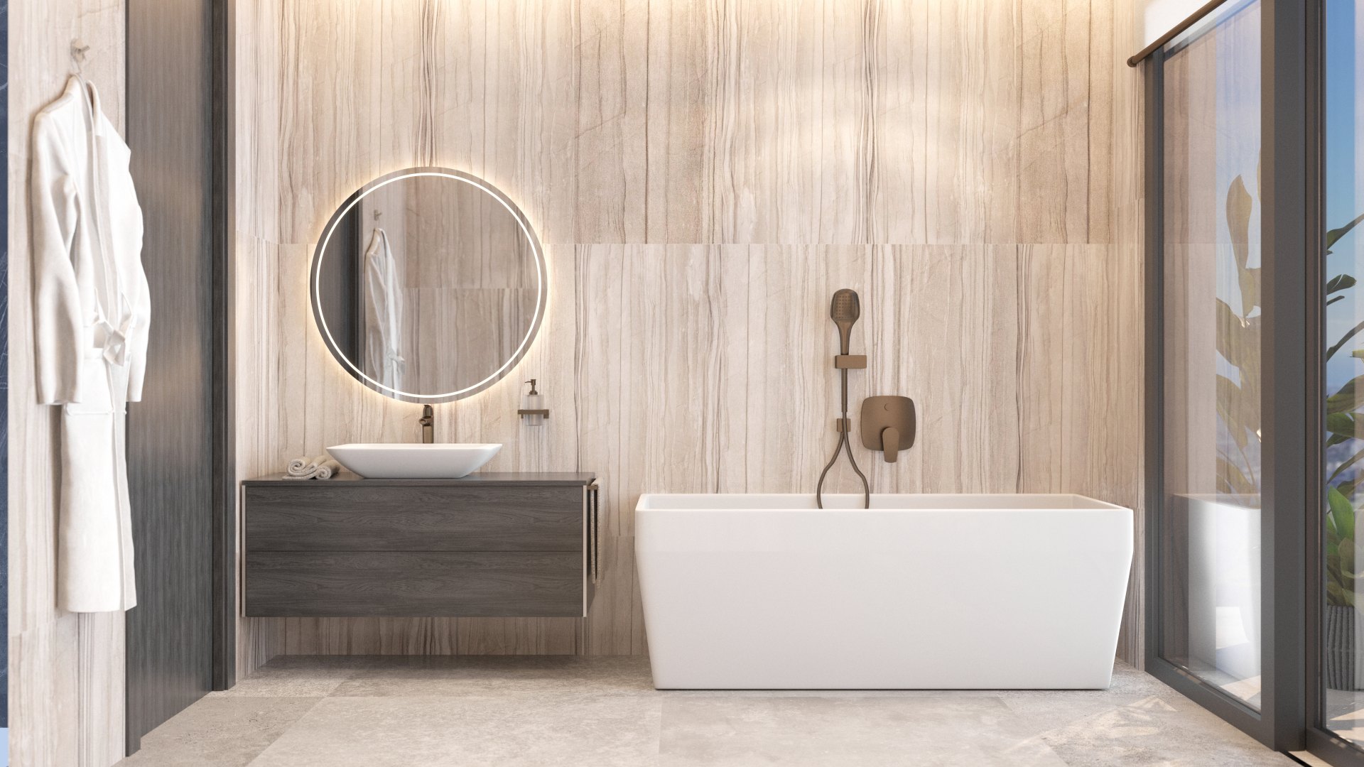 Moderna villa con vistas panorámicas abiertas en un entorno natural en El Madroñal