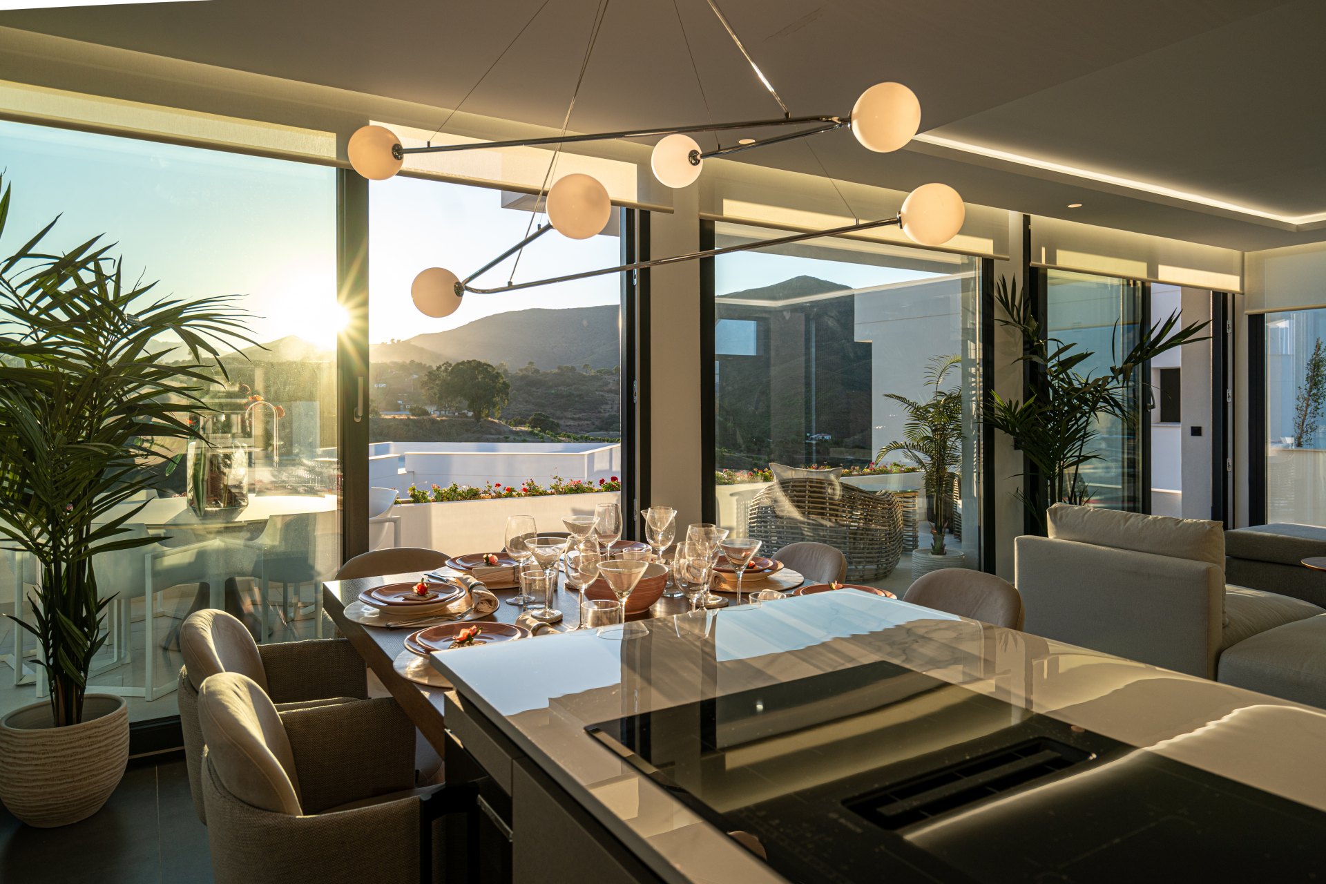 Villa moderna con vistas a campo de golf