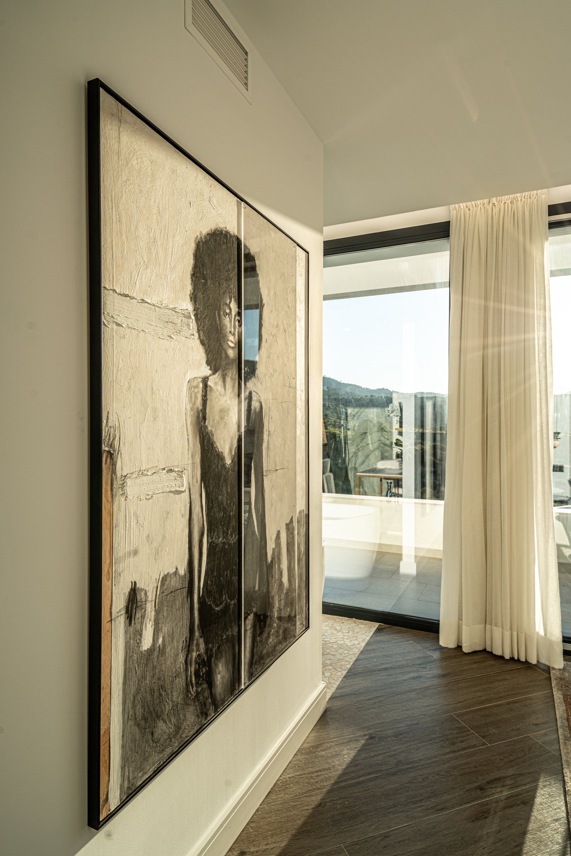 Villa moderna con vistas a campo de golf