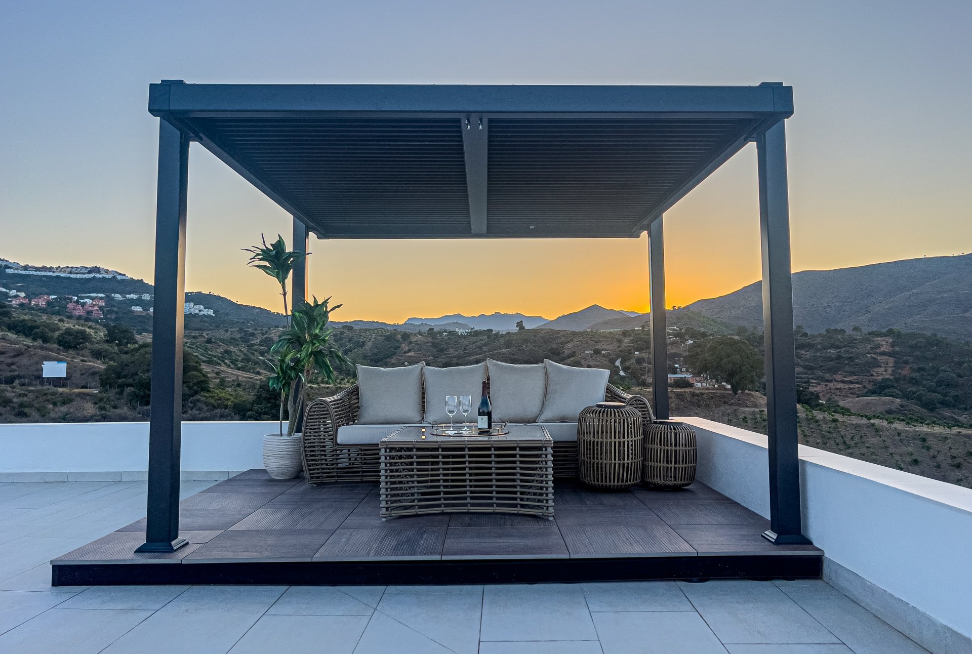 Villa moderna con vistas a campo de golf