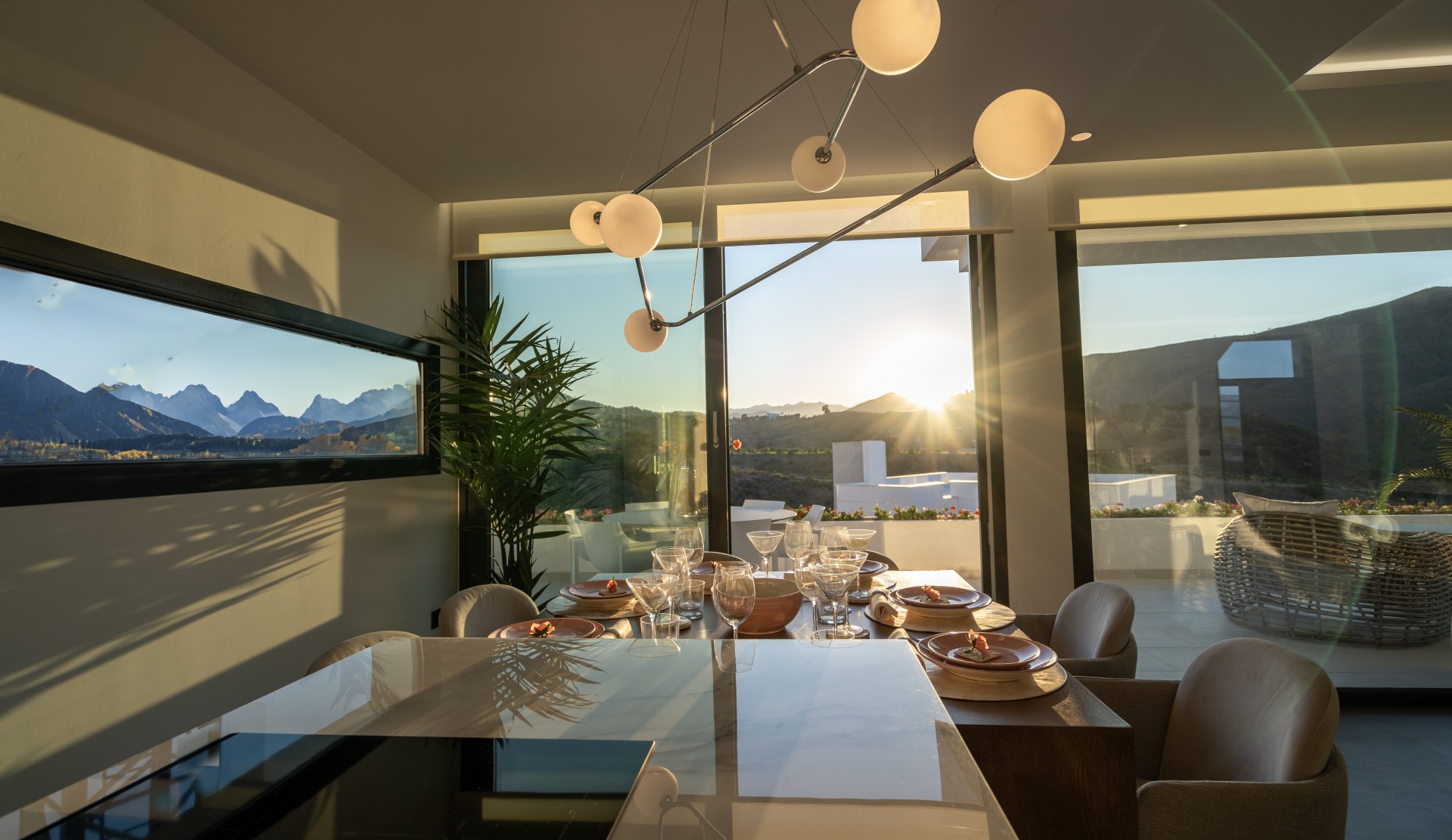 Villa moderna con vistas a campo de golf