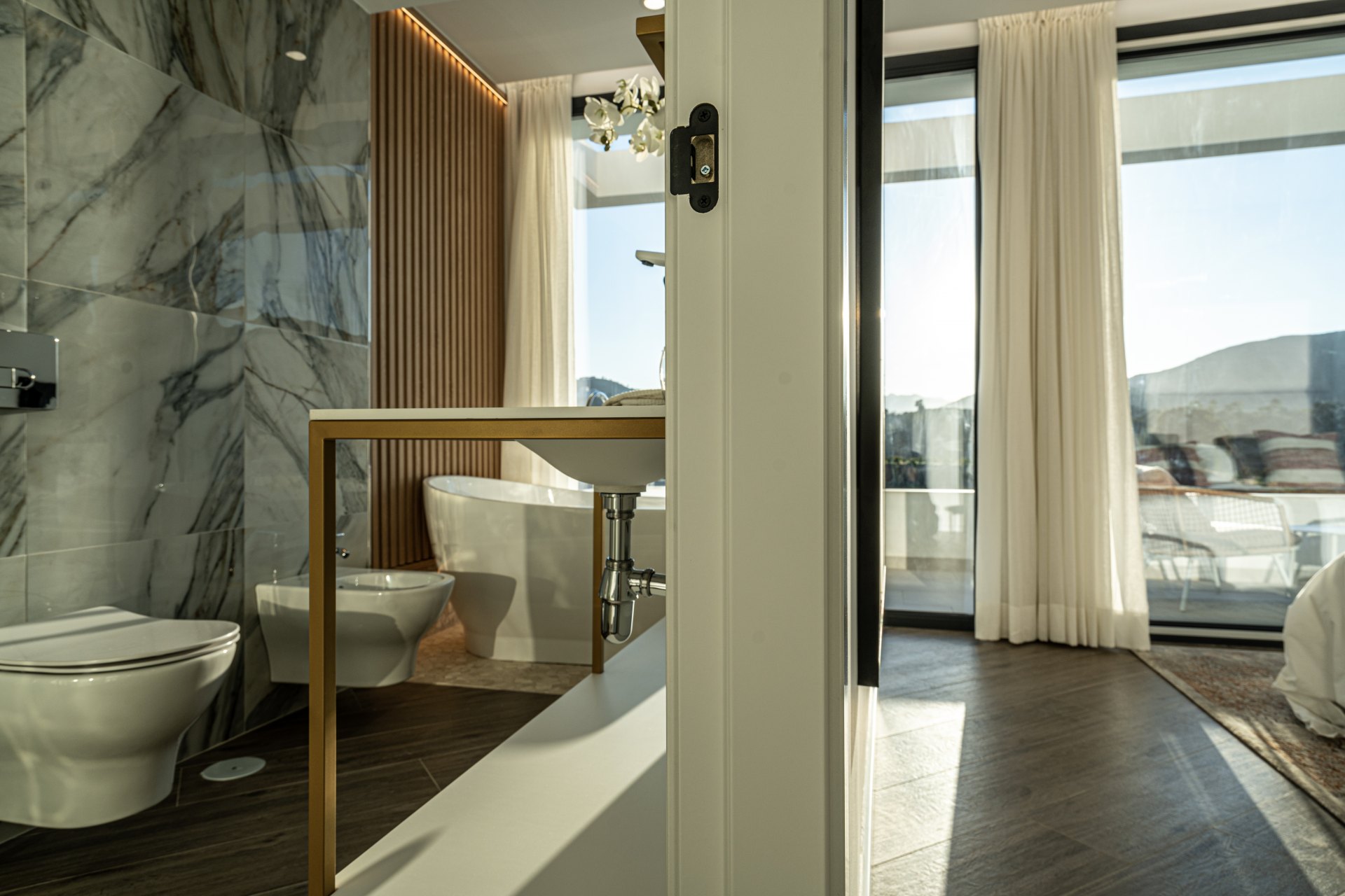 Villa moderna con vistas a campo de golf