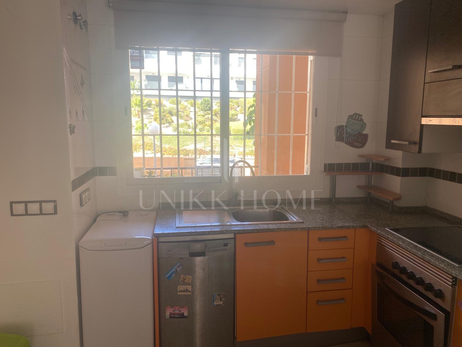 One-bedroom apartment with huge terrace and sea and golf views