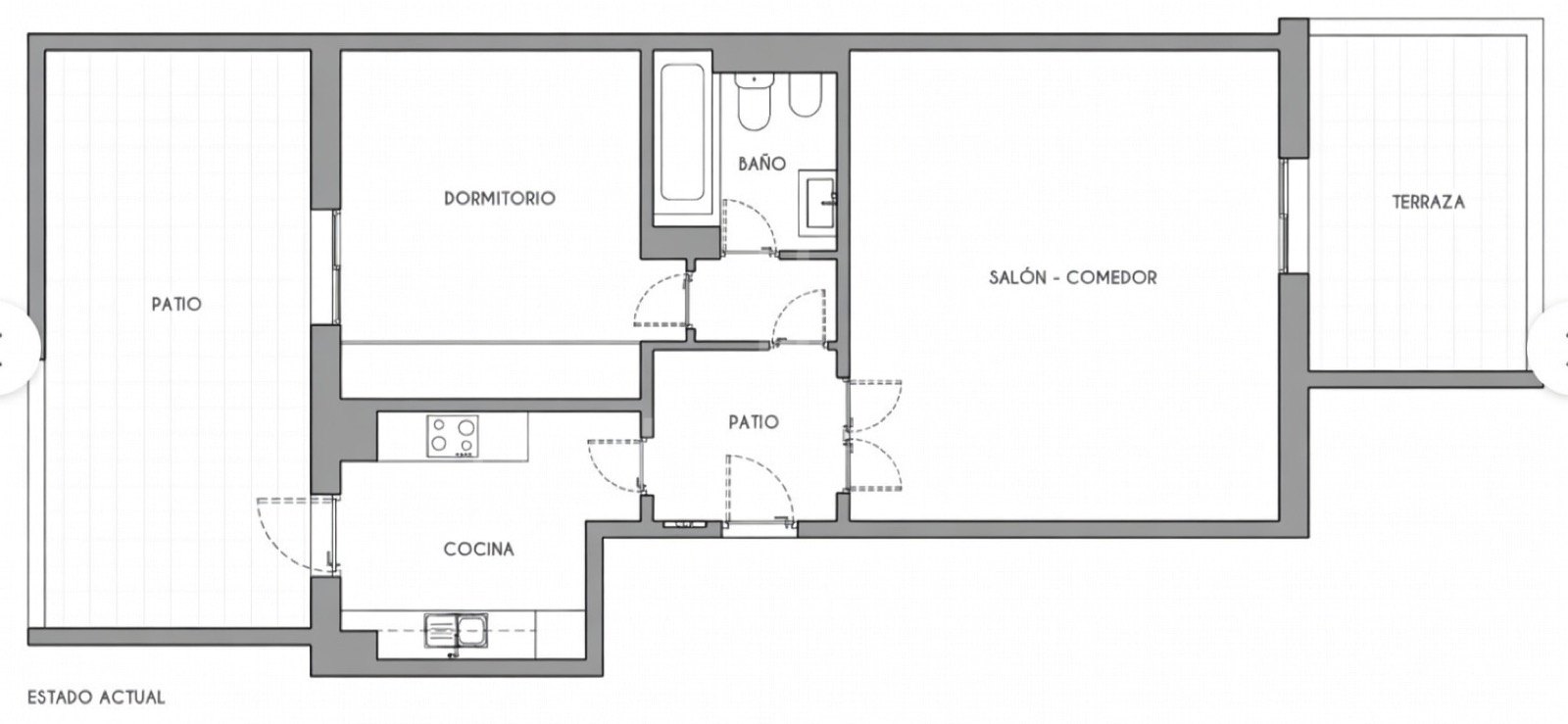 Beachfront 1-Bedroom Apartment with Reform Project