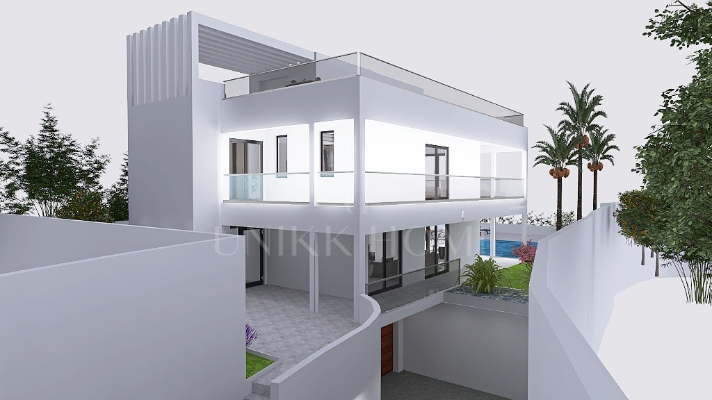 Luxury villa with pool, lift and interior design project close to Benalmádena Marina