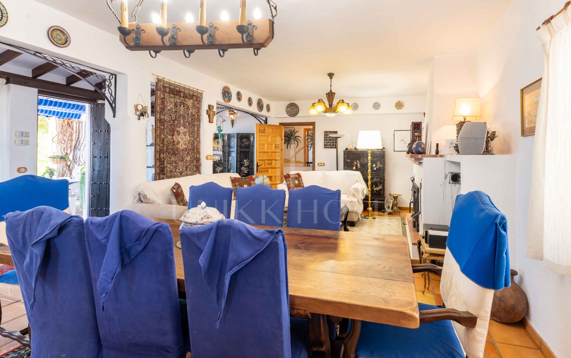 Rustic Andalusian Villa in Mijas pueblo with panoramic Sea and Mountain Views